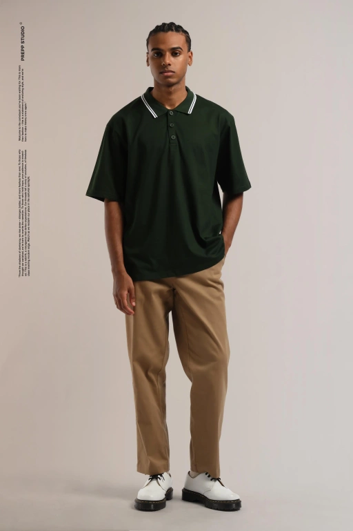 Image of OVERTURE POLO SHIRT DARK GREEN