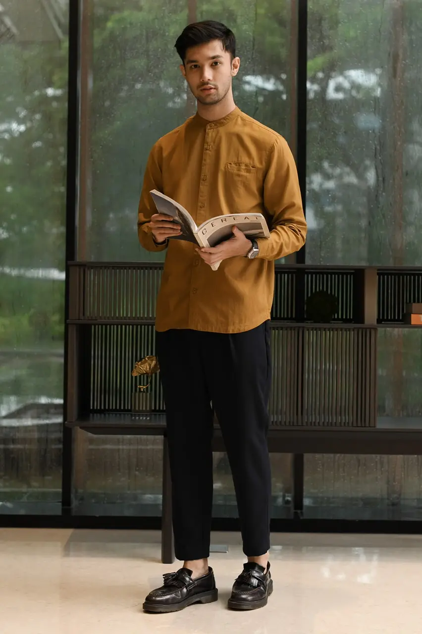 PSDF15-AARIAL MODEST SHIRT MUSTARD