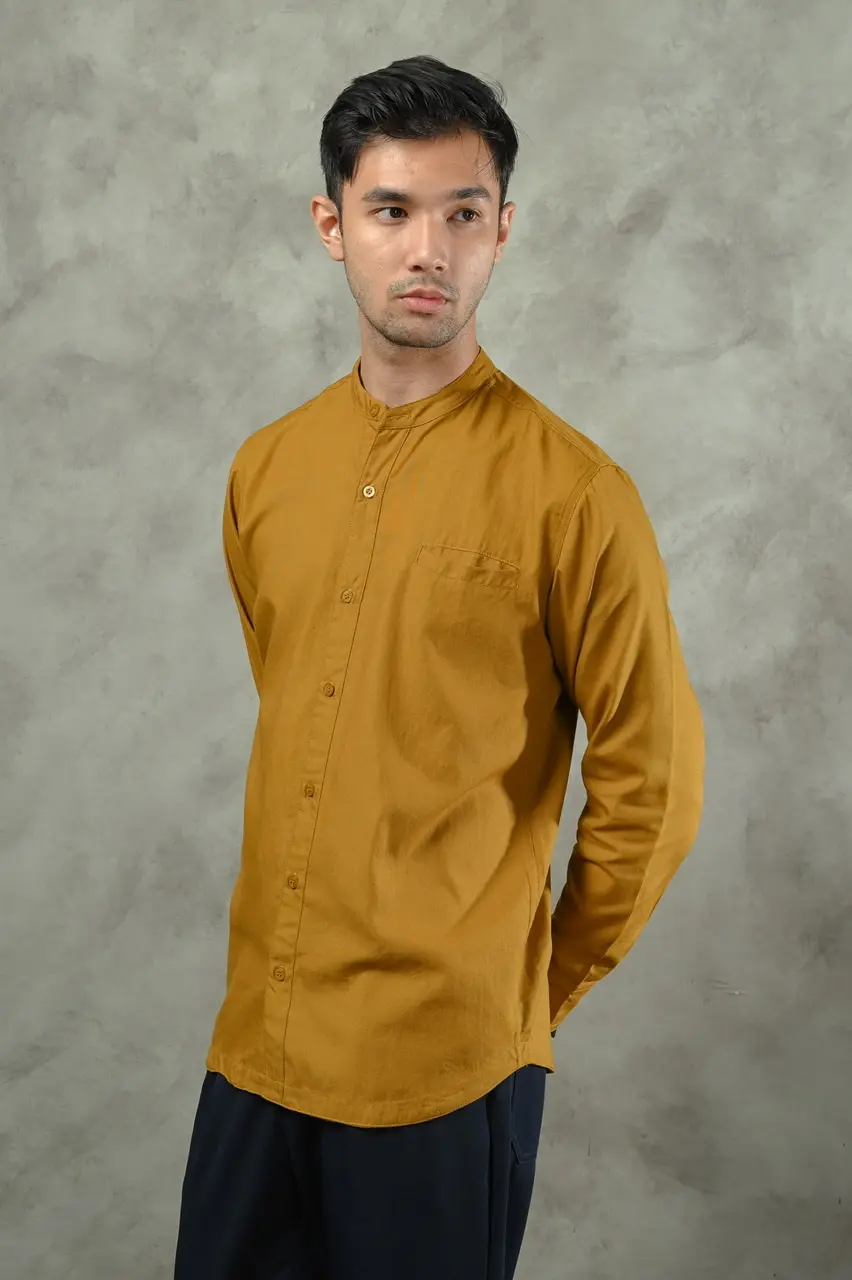 PSDF15-AARIAL MODEST SHIRT MUSTARD