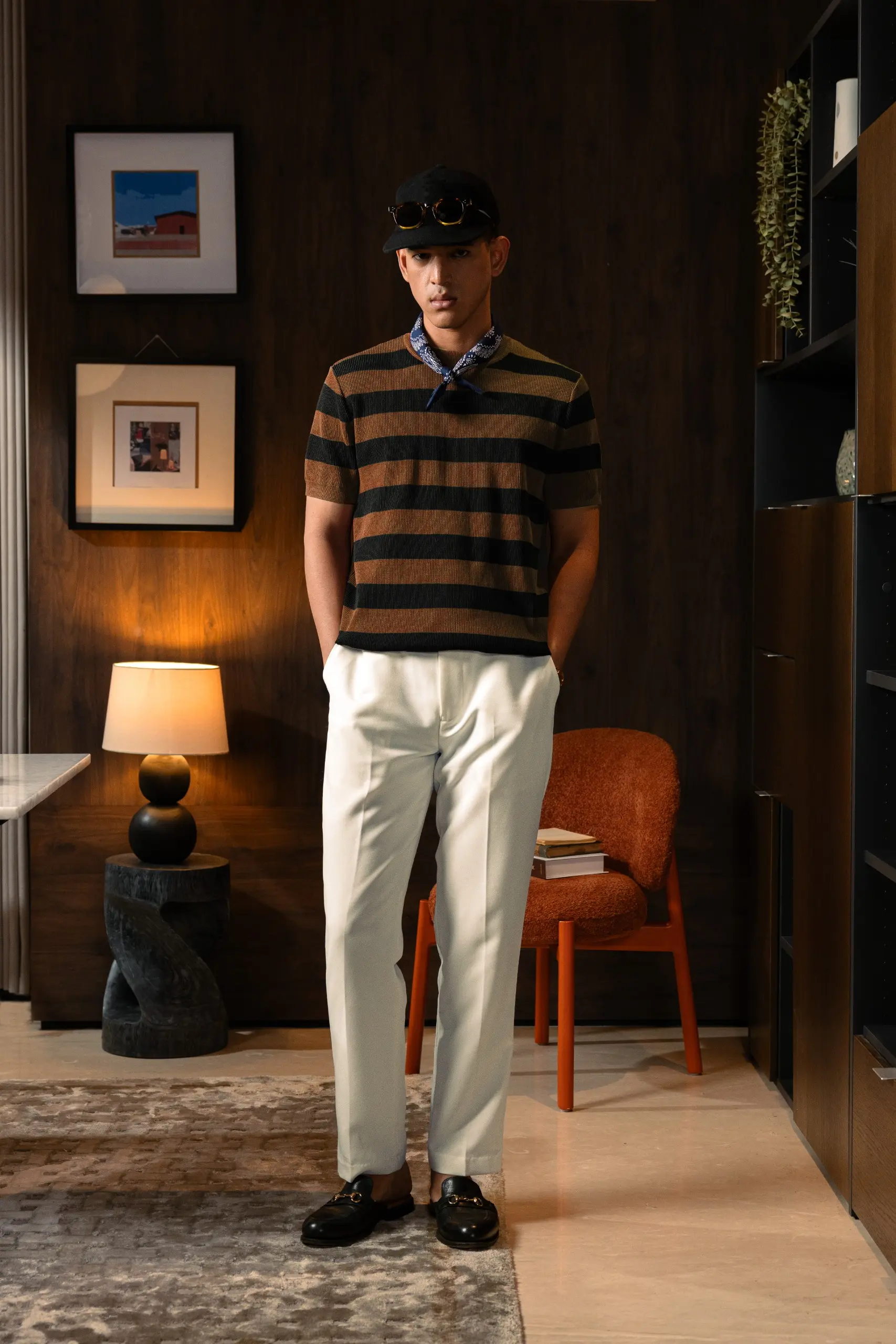 ALIGNIT STRIPE TEES BLACK