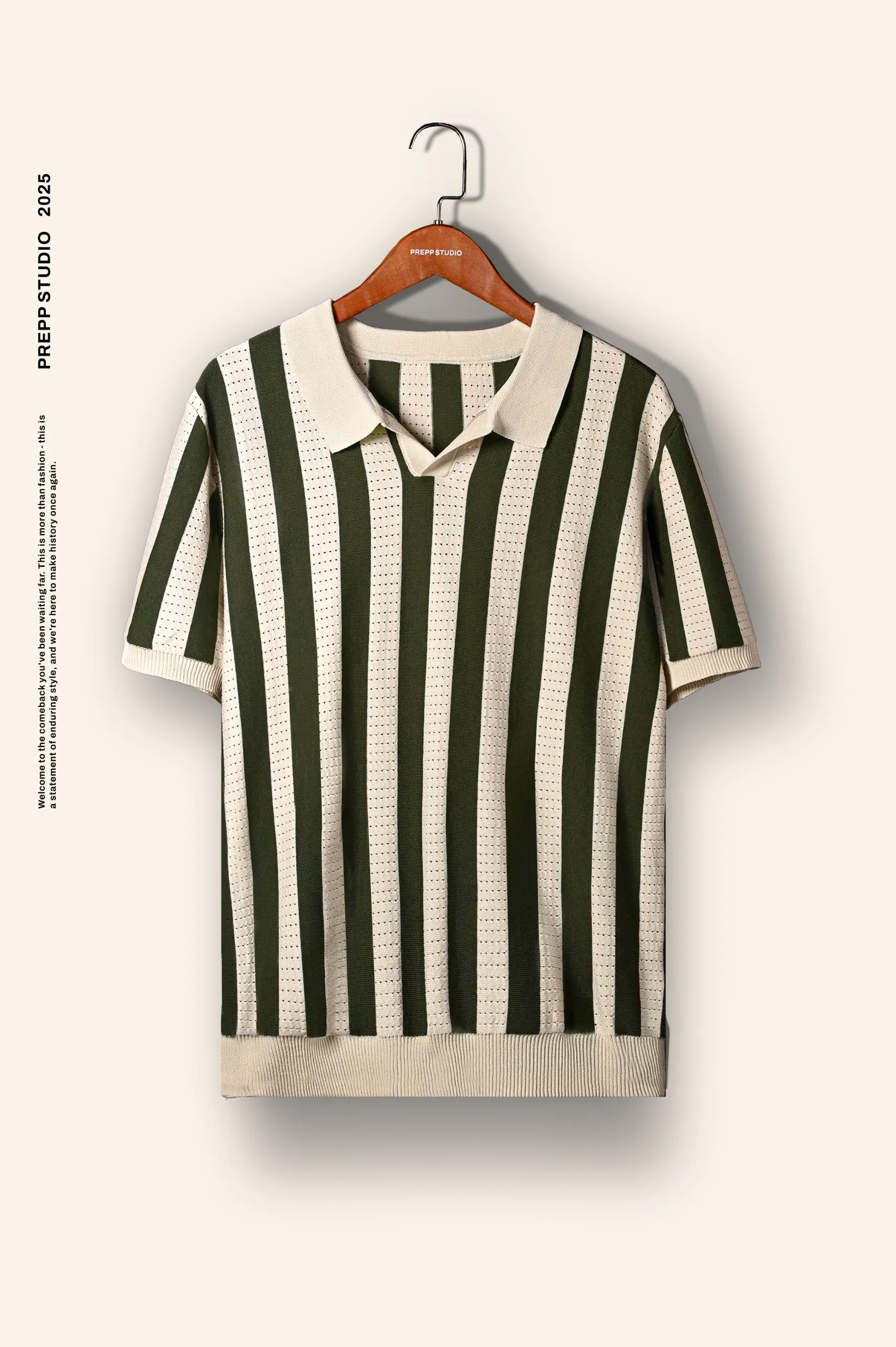 VERSTRIPE KNIT POLO GREEN
