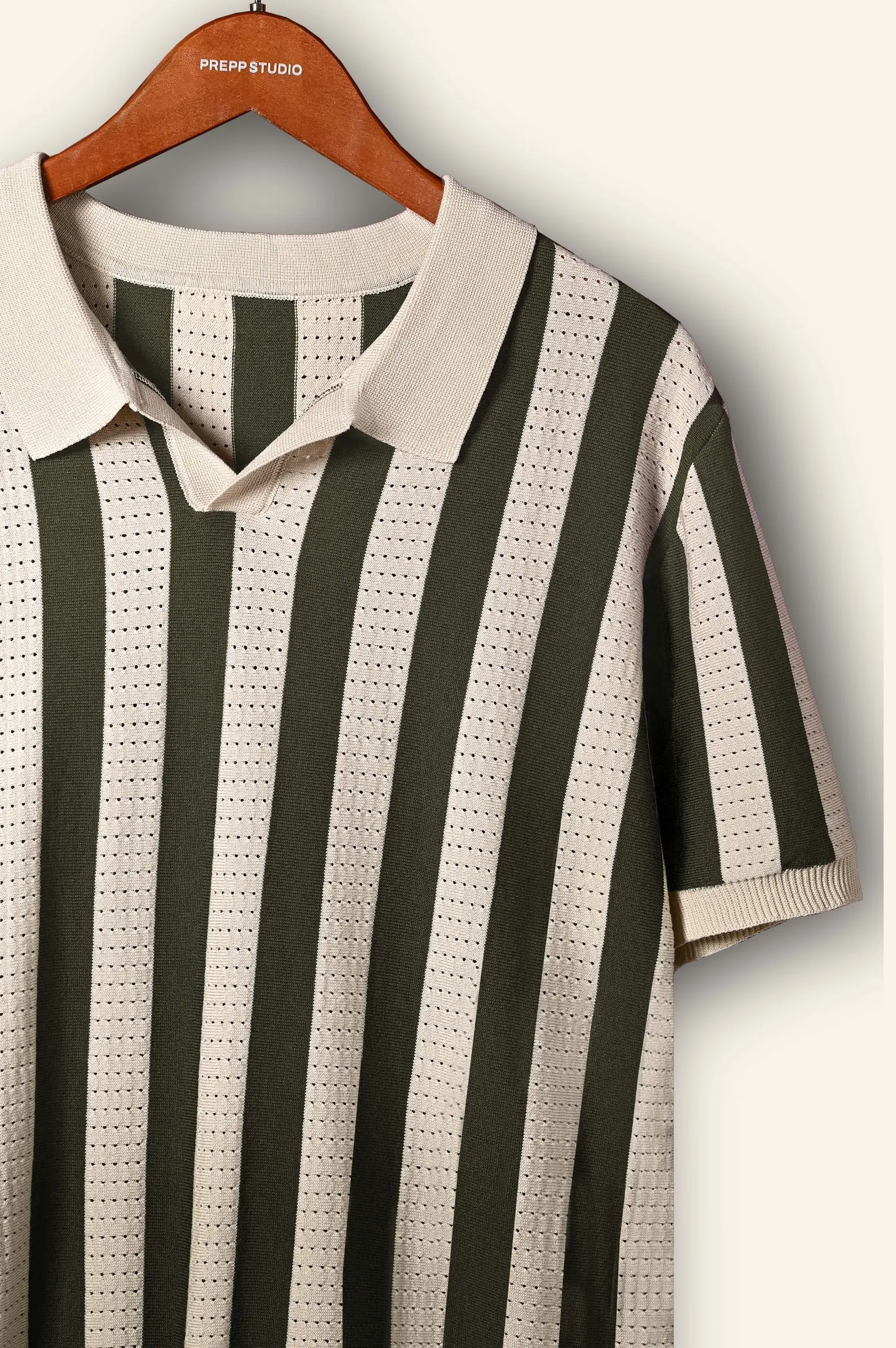VERSTRIPE KNIT POLO GREEN
