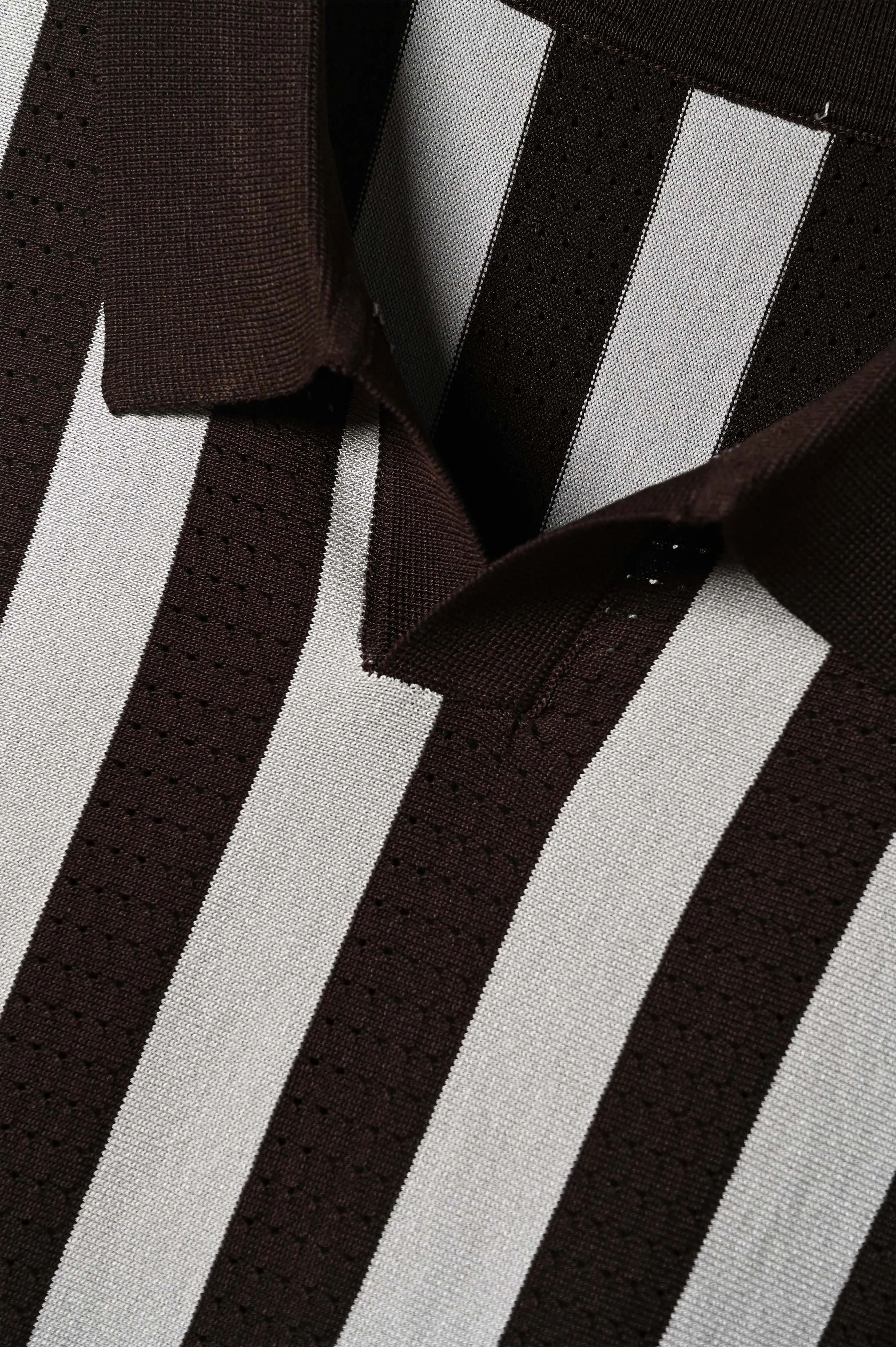 VERSTRIPE KNIT POLO DARK BROWN
