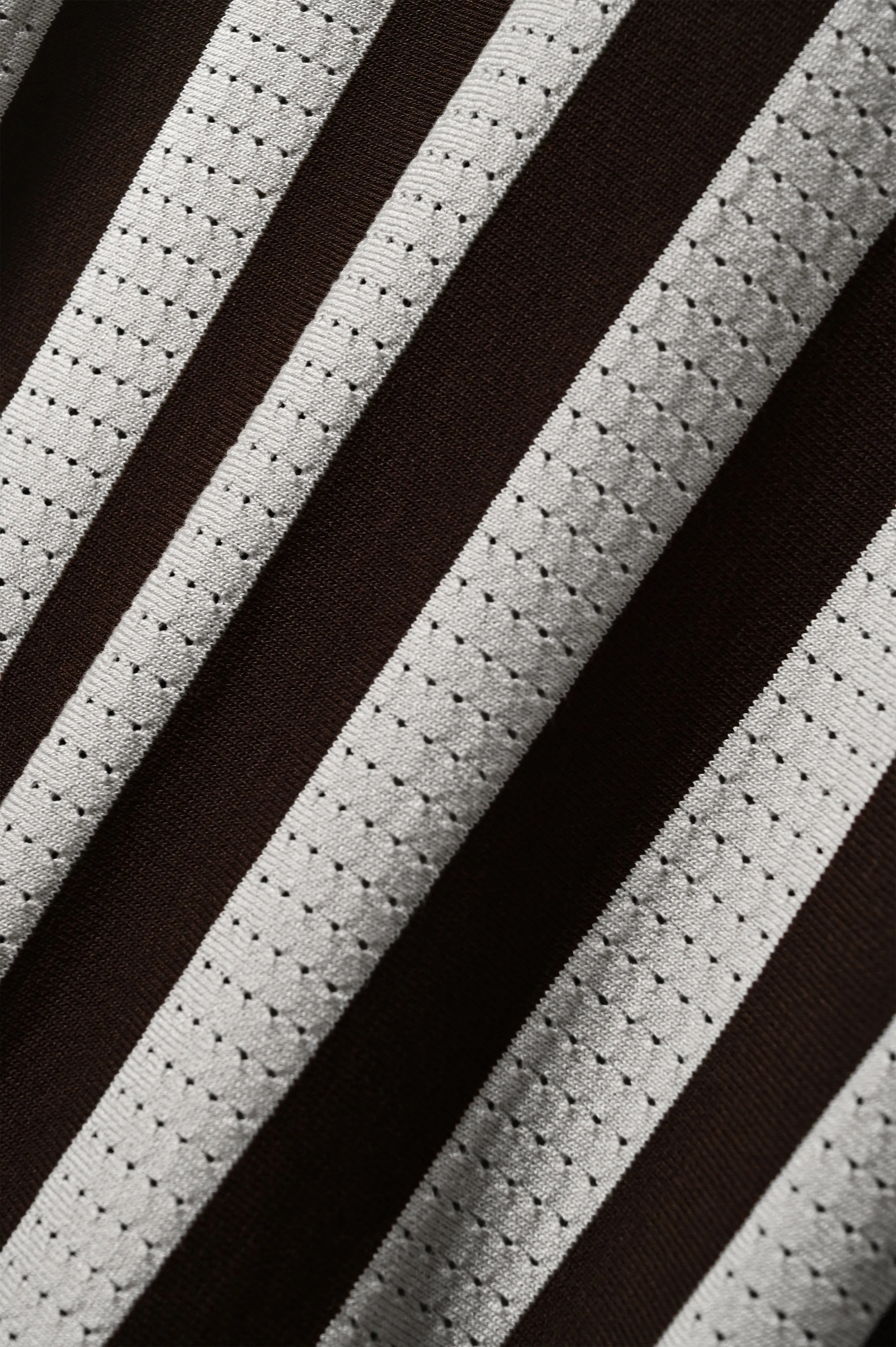 VERSTRIPE KNIT POLO DARK BROWN