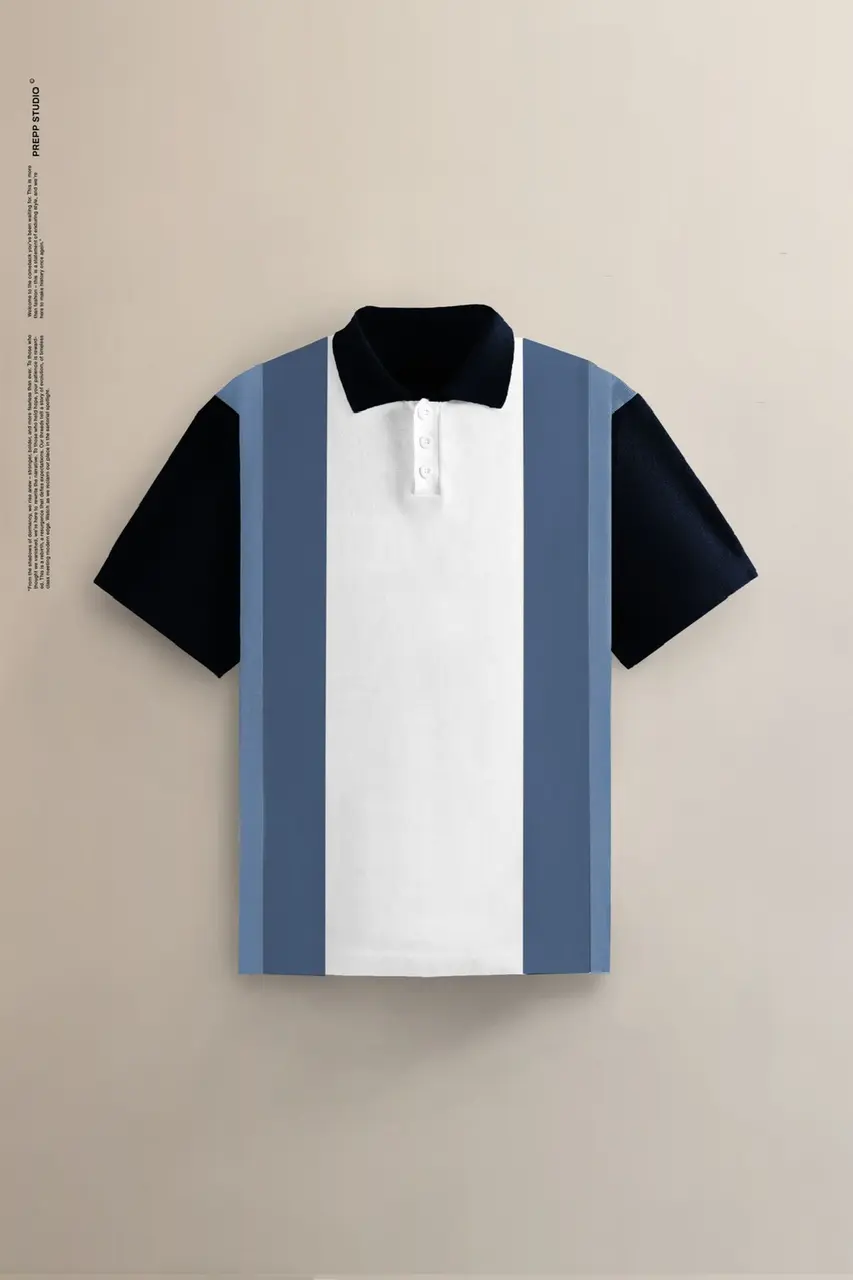 POLO STRIPE SENSE 4 STRIPE BLUE LIGHT BLUE