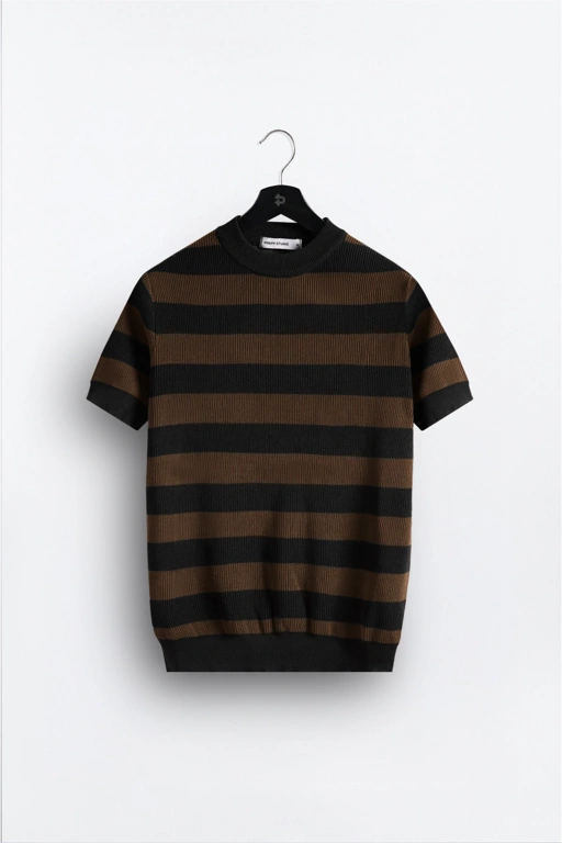Image of ALIGNIT STRIPE TEES BLACK