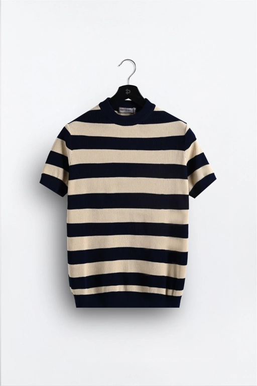 Image of ALIGNIT STRIPE TEES NAVY