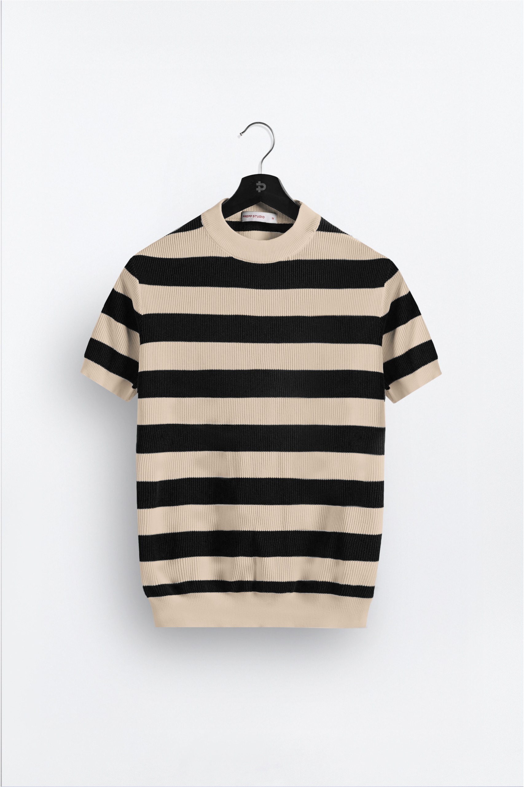 ALIGNIT STRIPE TEES BLACK