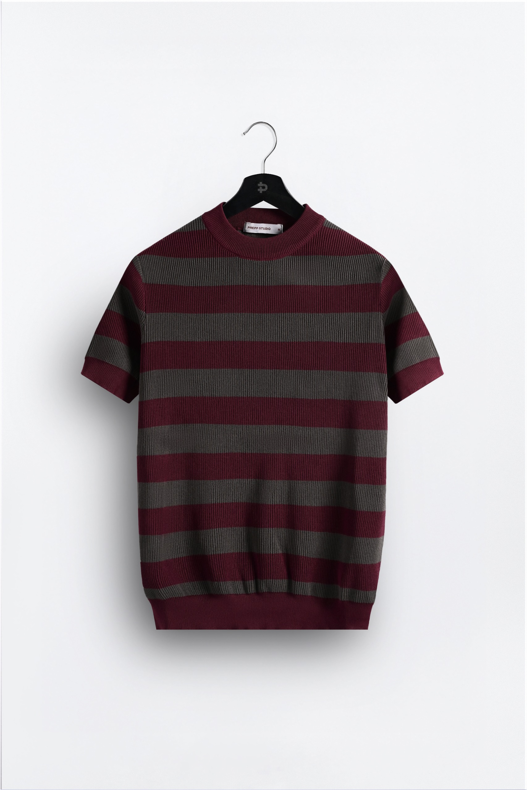 ALIGNIT STRIPE TEES MAROON
