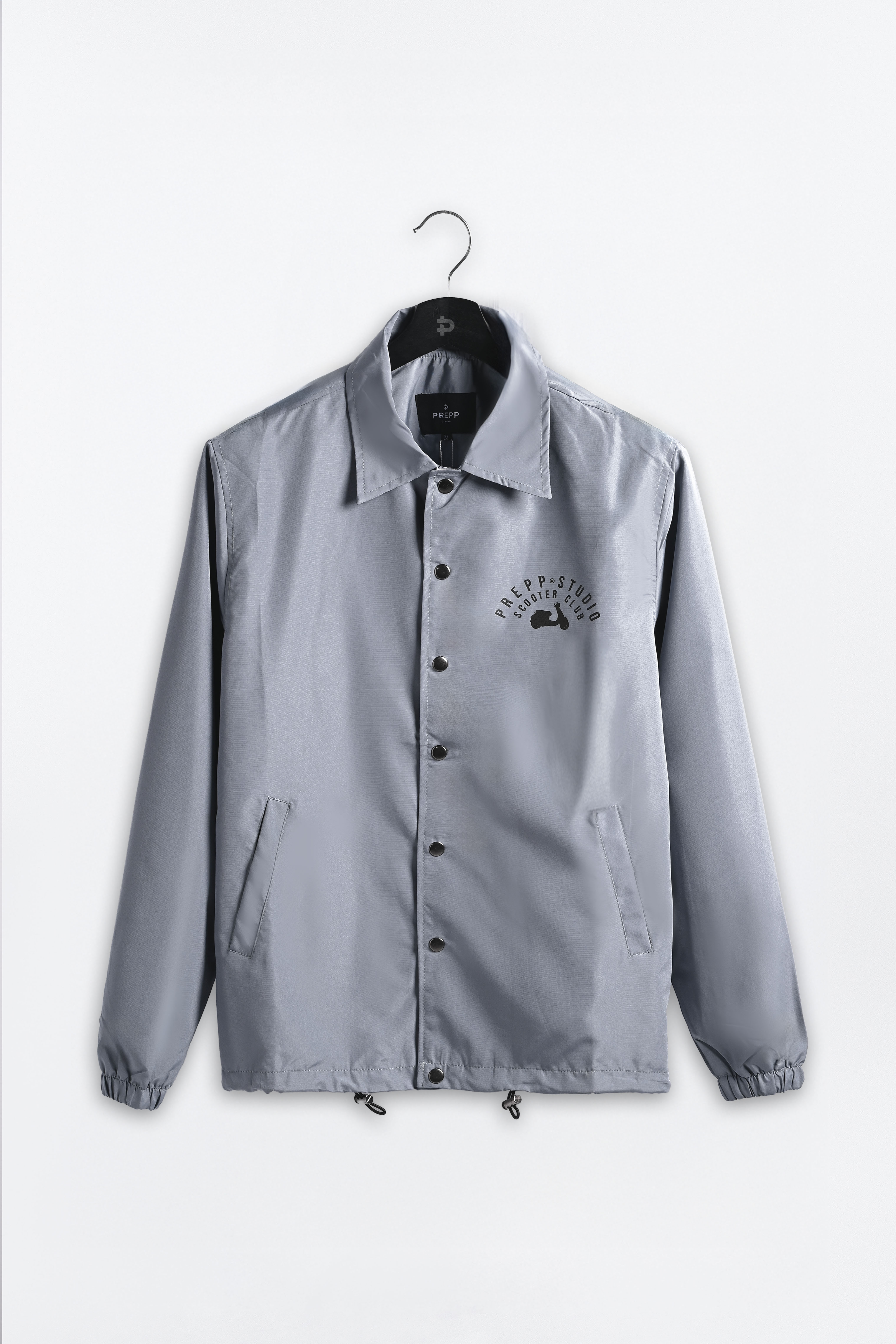 PODM10-COACH JACKET SCOOTER CLUB GREY