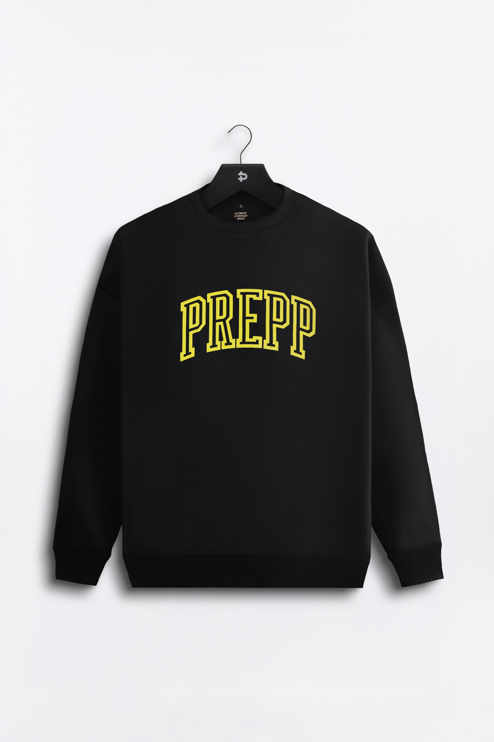 PODX85-COLLEGIATE SWEATSHIRT BLACK YELLOW