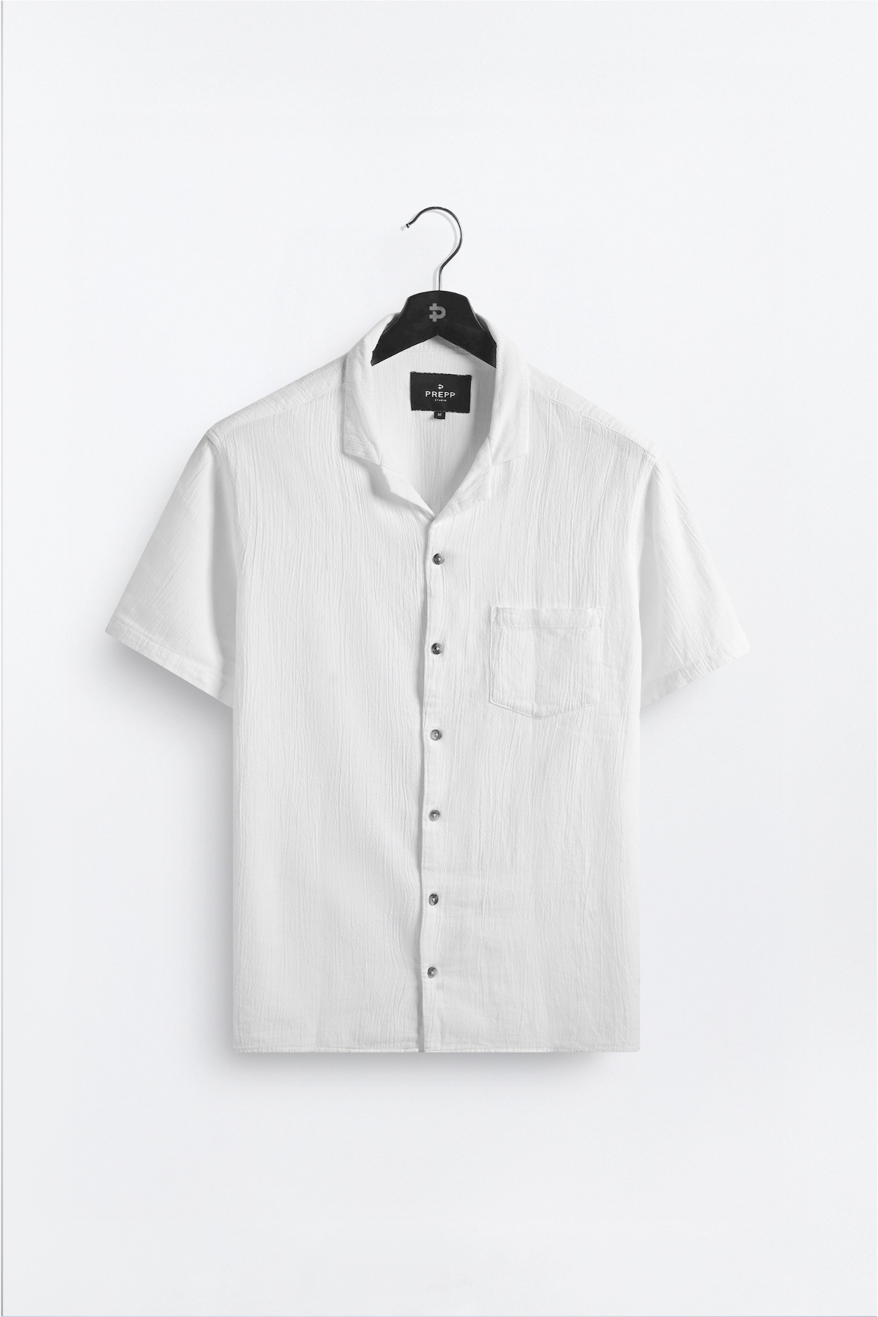 CORRUGATE CRINKLE SHIRT WHITE