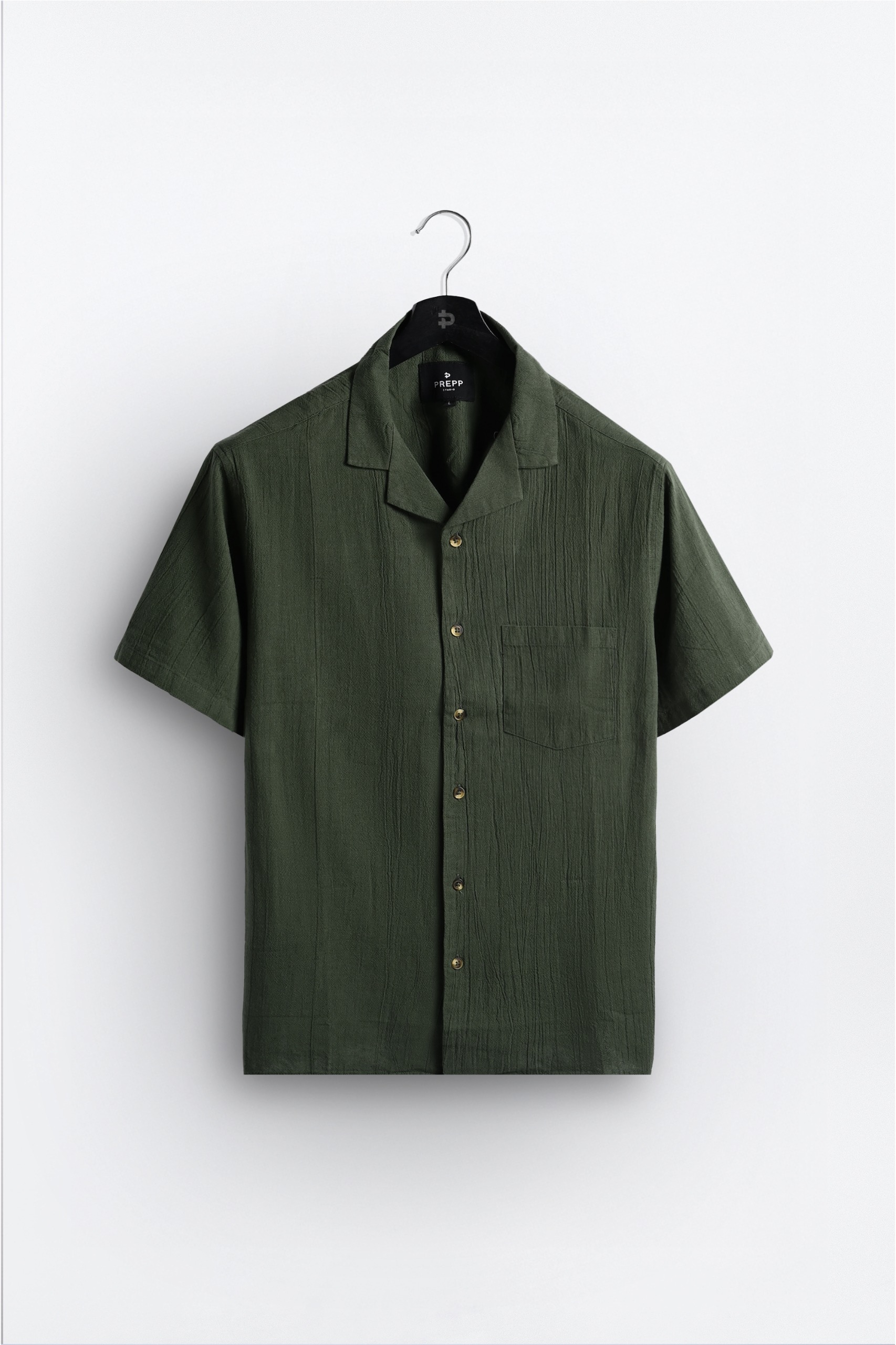 CORRUGATE CRINKLE SHIRT ARMY