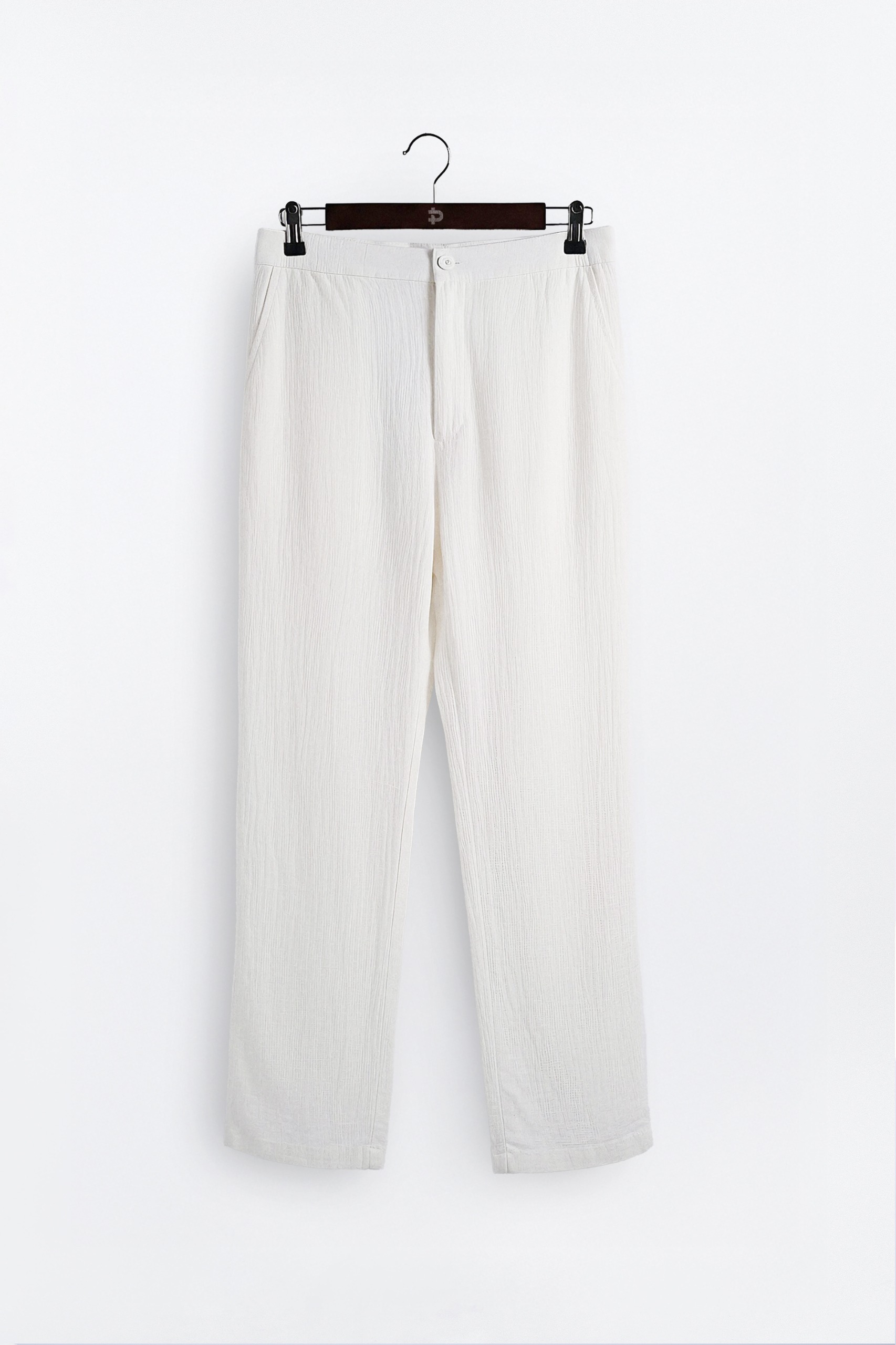 CORRUGATE CRINKLE PANTS WHITE