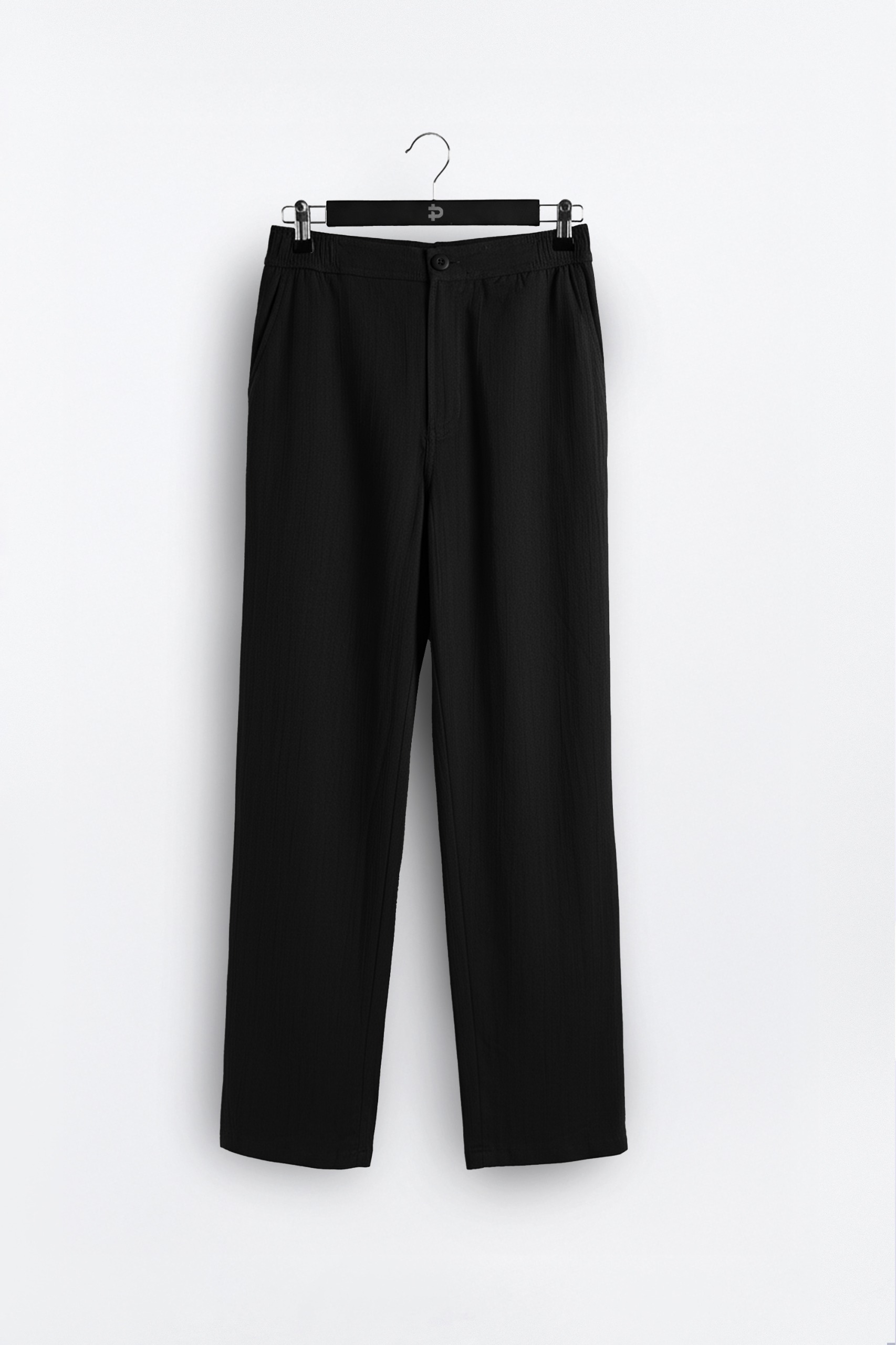 CORRUGATE CRINKLE PANTS BLACK