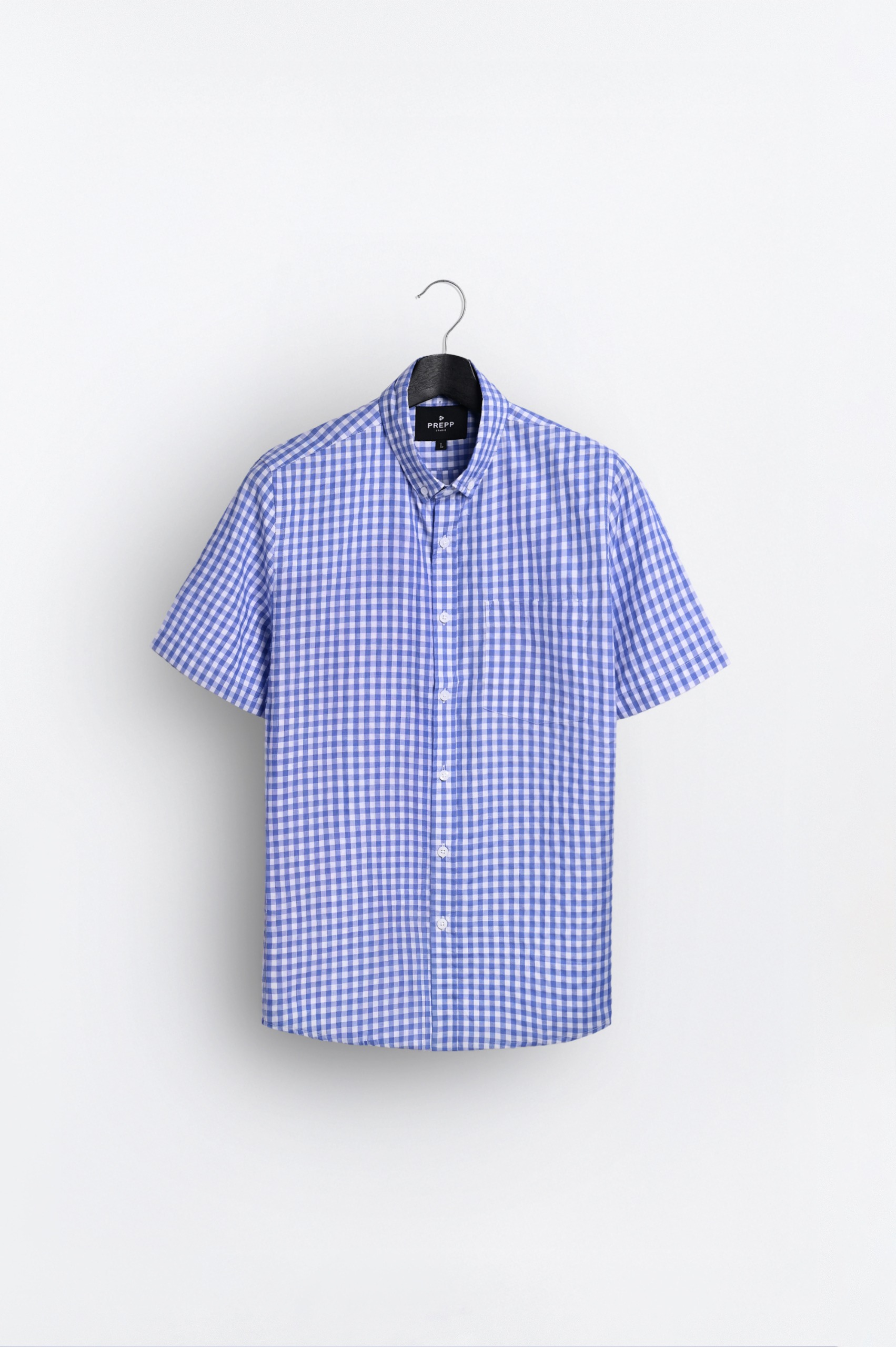 PSCR23-GINGHAM SHORT SLEEVE SHIRT PREPP SCOOTER EDITION LIGHT BLUE