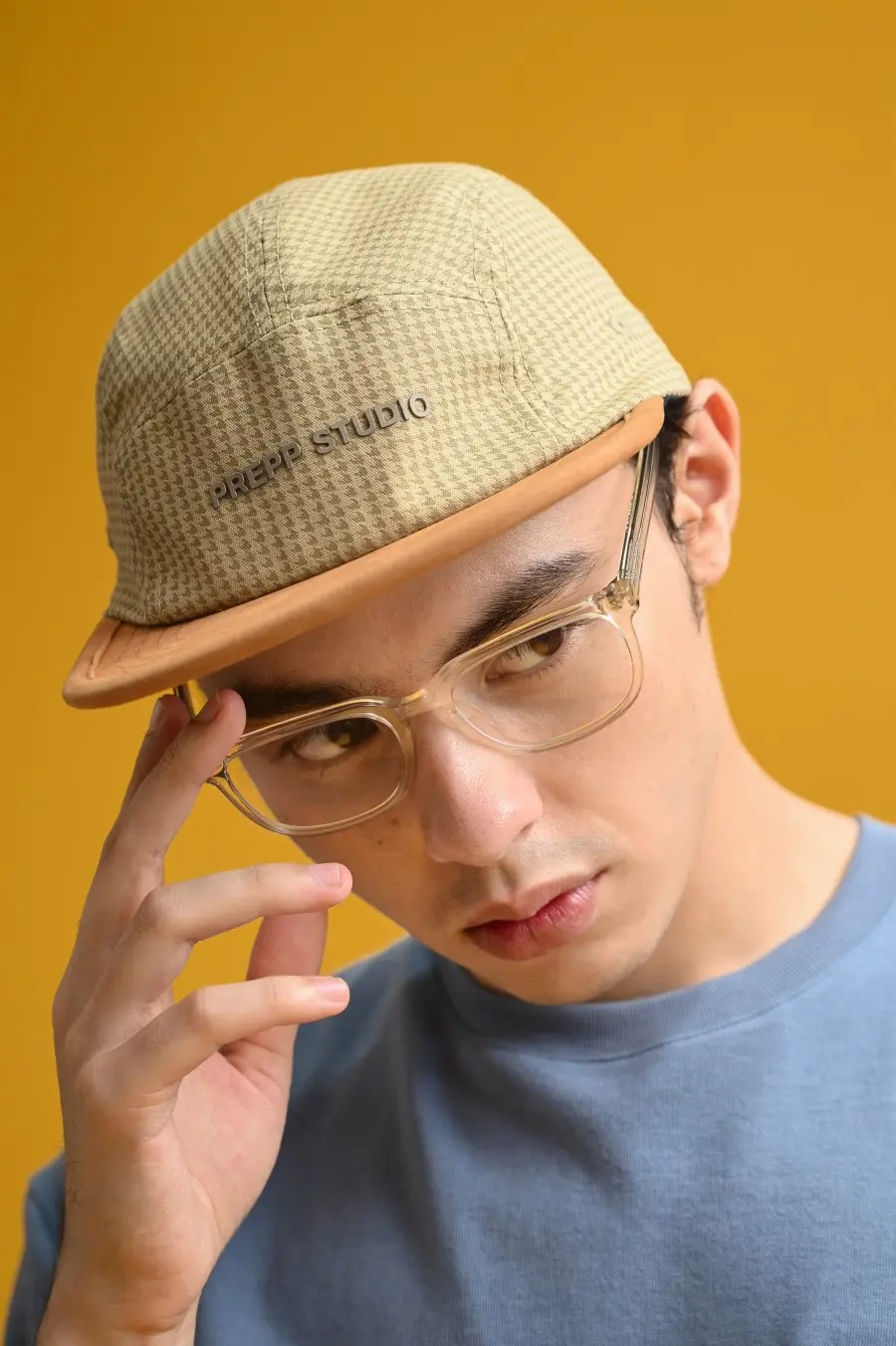 PADQ11-5 PANEL HOUNDSTOOTH CAP KHAKI