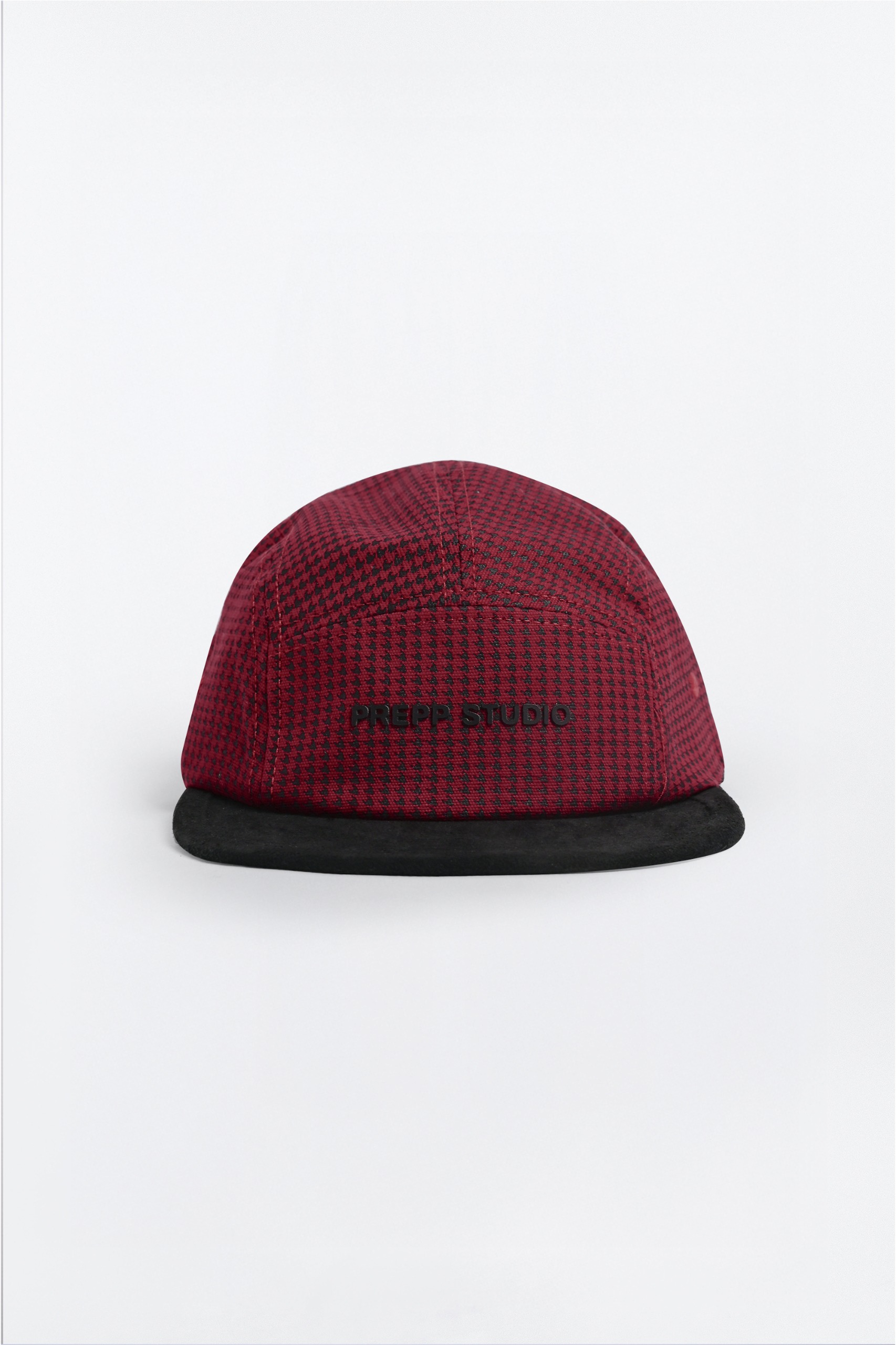 PADQ14-5 PANEL HOUNDSTOOTH CAP MAROON