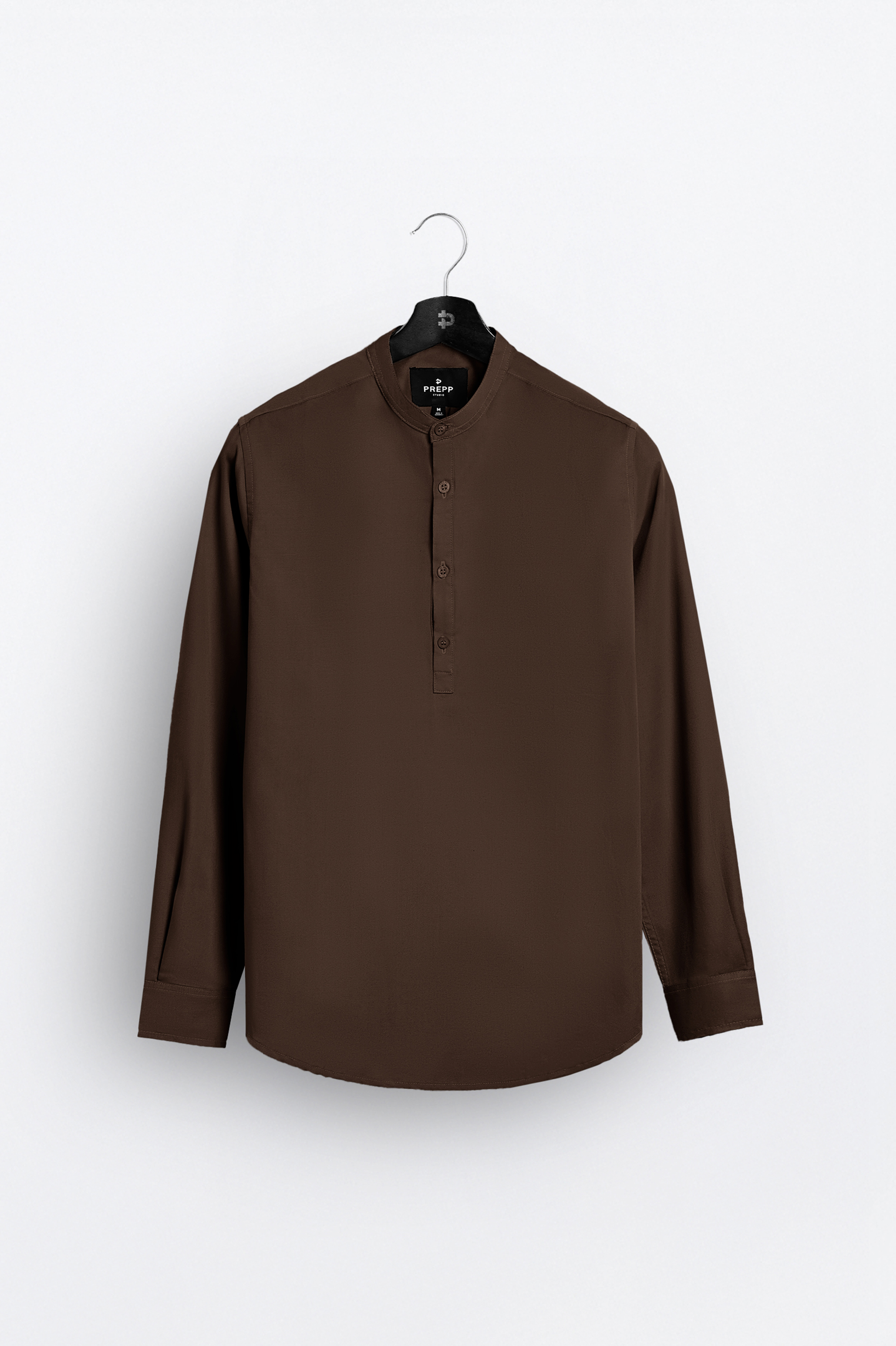 NOAH MODEST SHIRT DARK BROWN