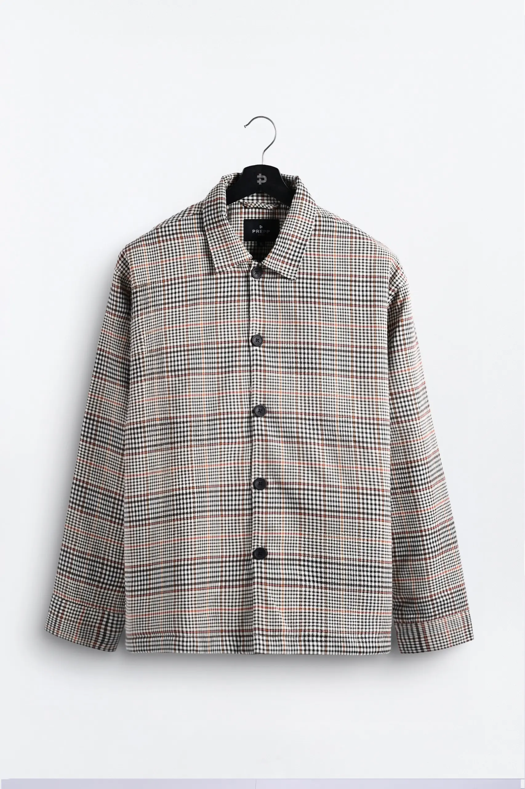 REMY TARTAN JACKET BROWN