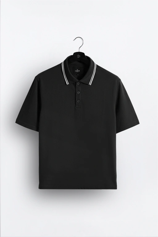 Image of OVERTURE POLO SHIRT BLACK