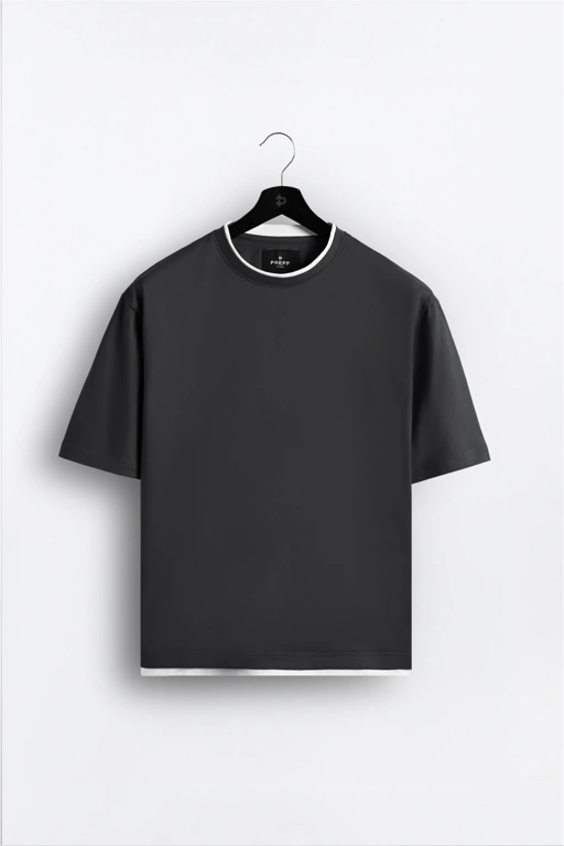 Image of ENLITE DOUBLE TSHIRT CHARCOAL
