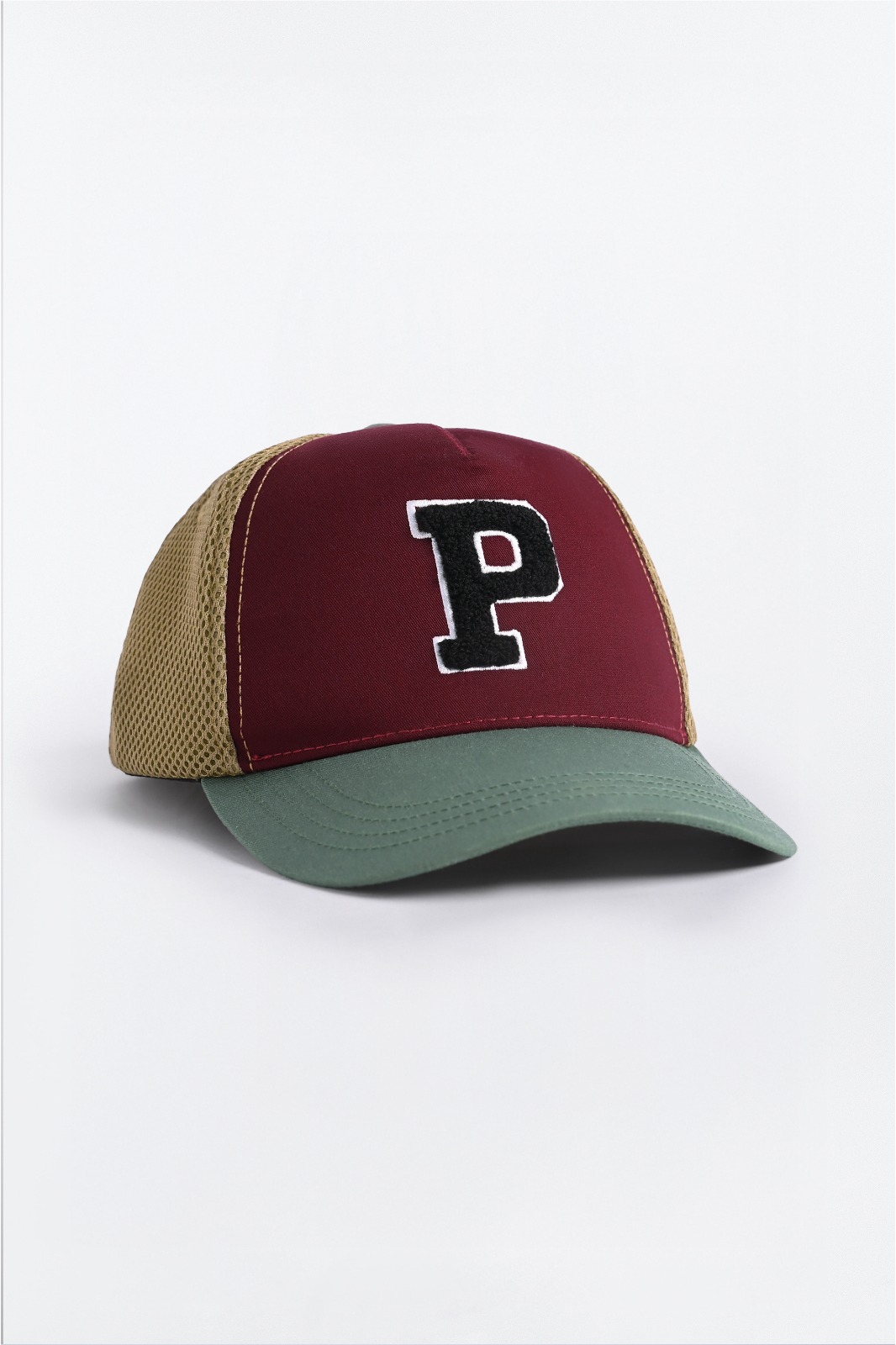 PADY89-TRUCKER HAT MAROON BROWN