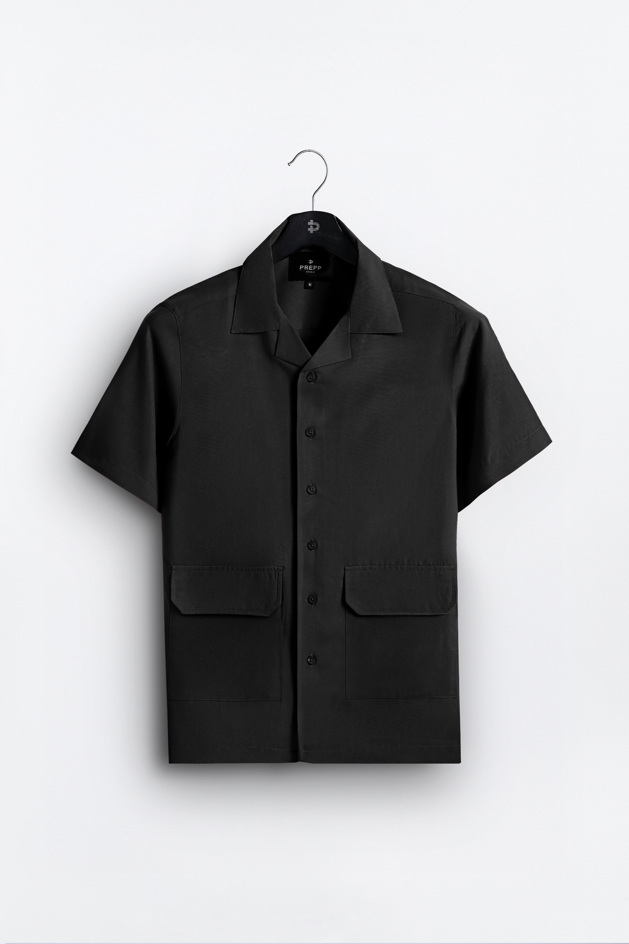 ULTIMATE CUBAN DOUBLE POCKET SHIRT BLACK