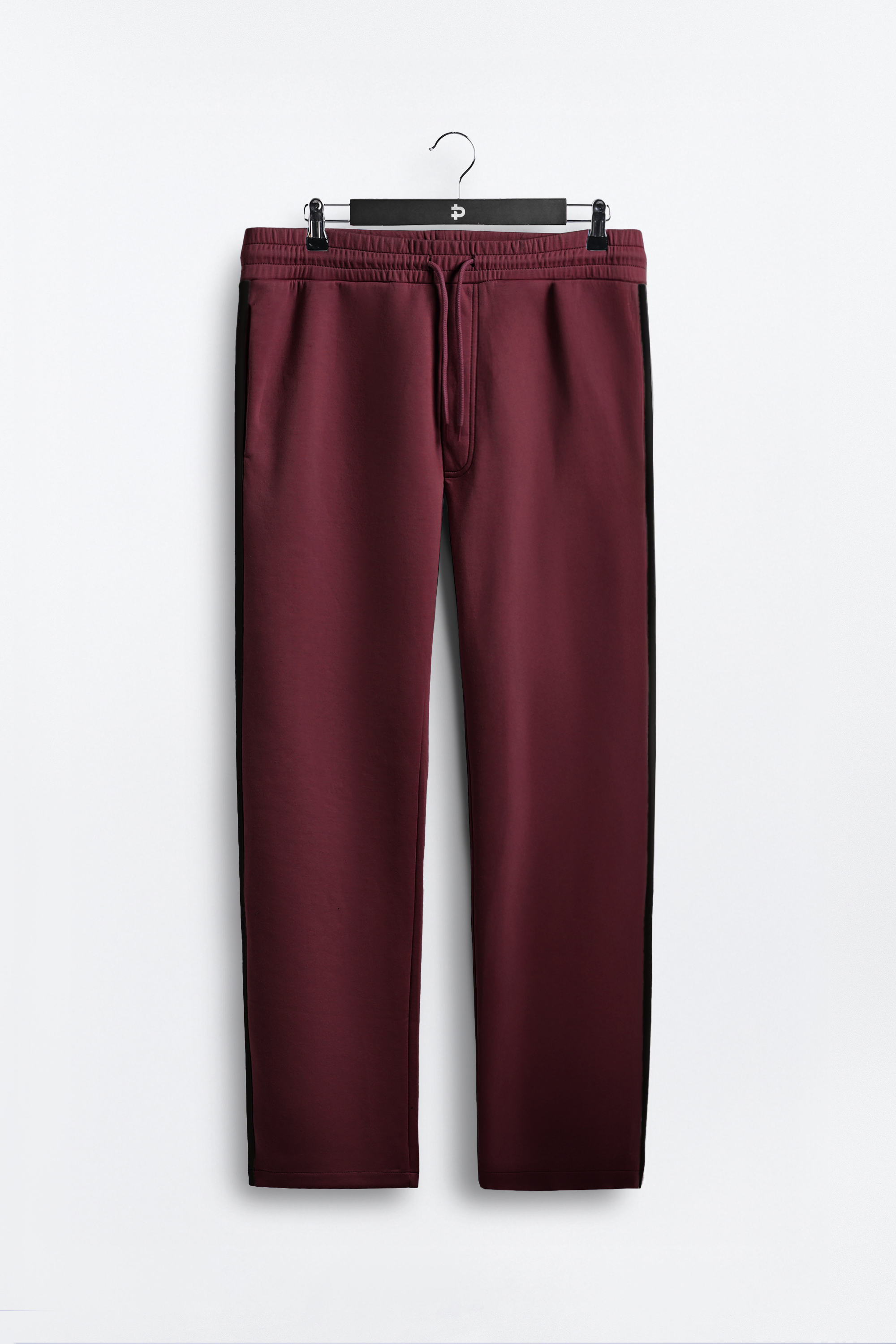 TWEED TRACKPANTS MAROON STRIPE BLACK