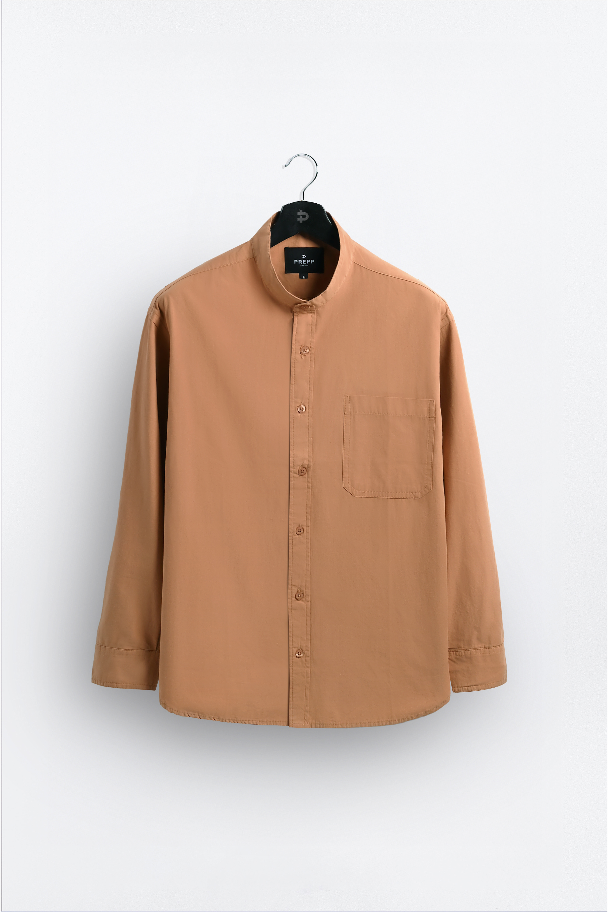 DREXEL OVERSIZED SHIRT BASIC COLLAR TANGERINE BROWN