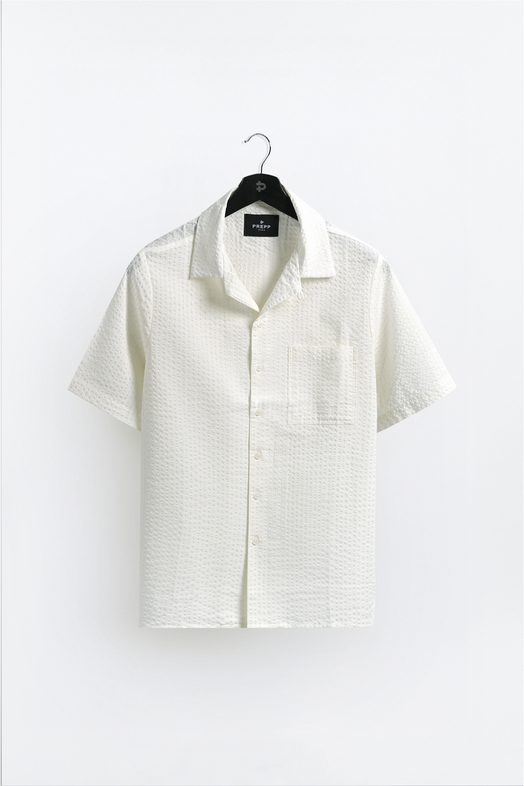 VELOFORE SEERSUCKER SHORT SLEEVE WHITE