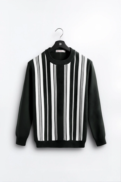 Image of MODLINE KNIT CREWNECK BLACK