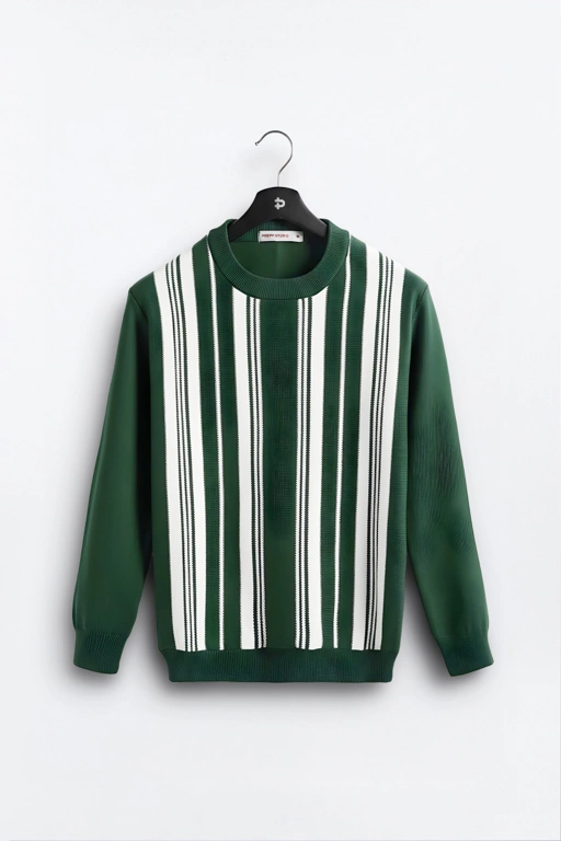 Image of MODLINE KNIT CREWNECK GREEN