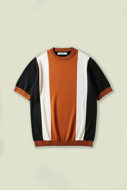 Image of STRIERA KNIT TERRACOTTA BLACK