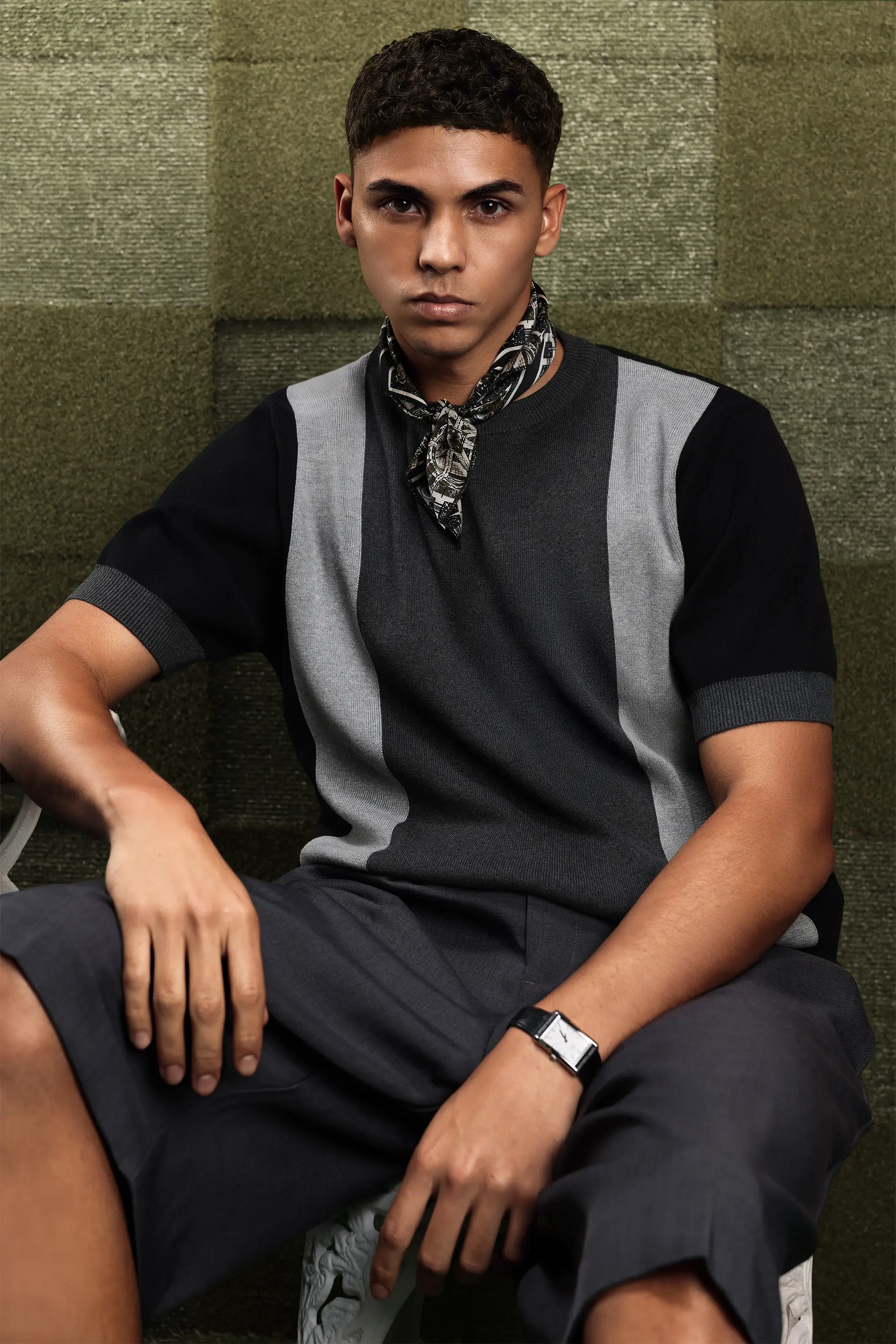 STRIERA KNIT GREY BLACK