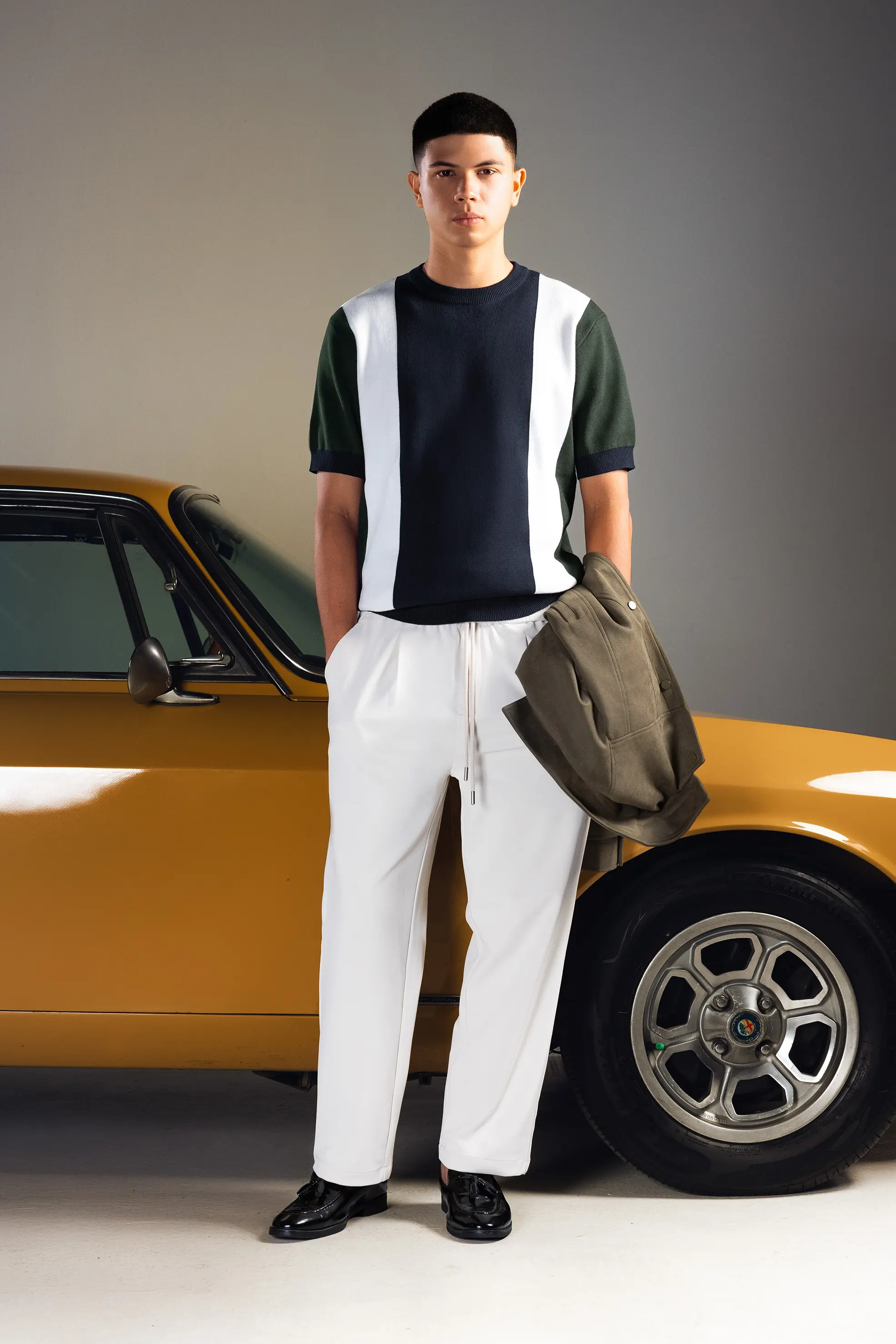 STRIERA KNIT NAVY GREEN