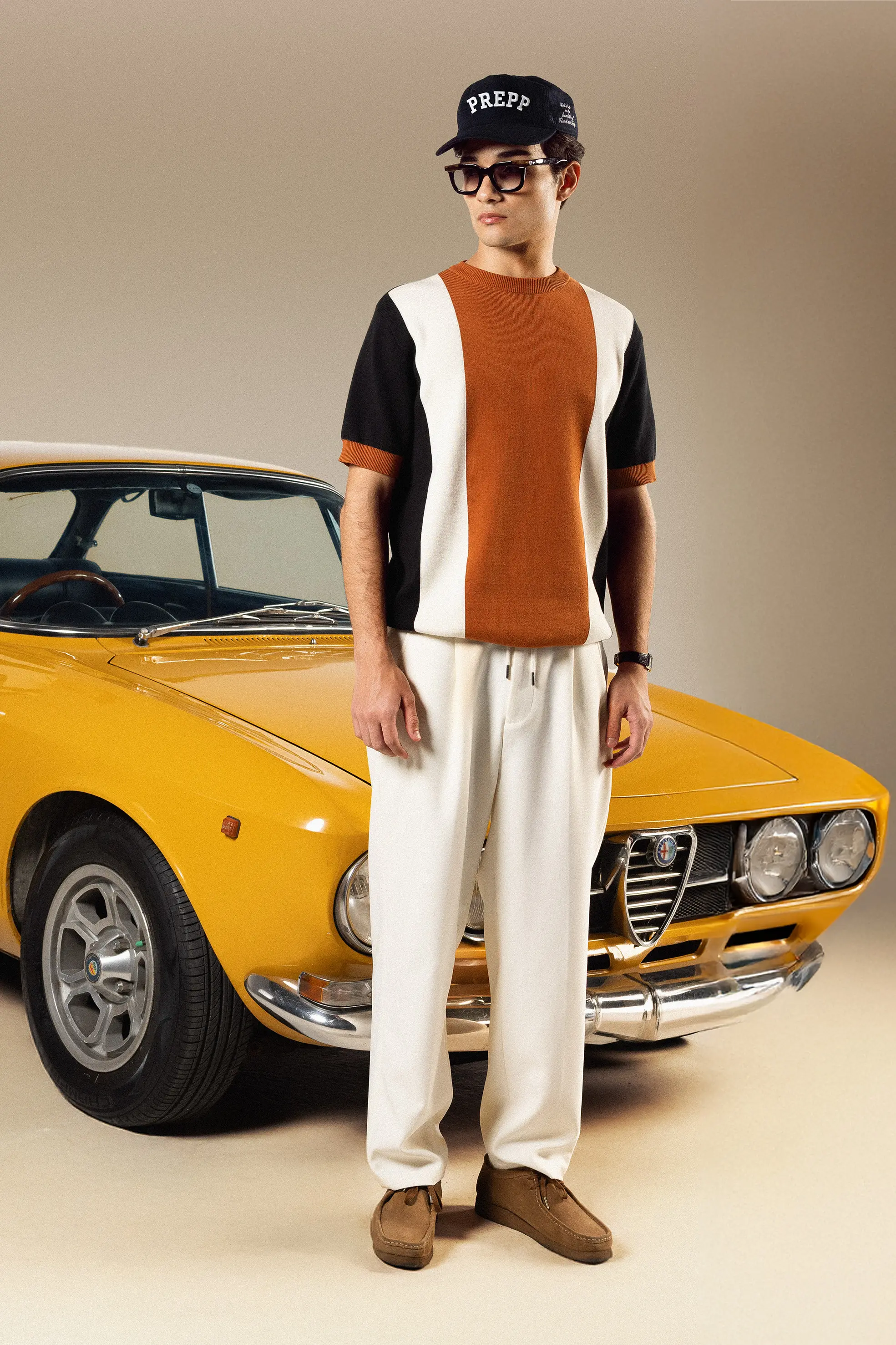 STRIERA KNIT TERRACOTTA BLACK
