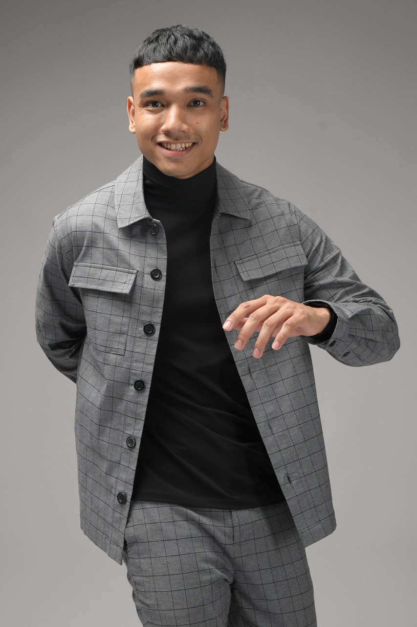 SCOTT TARTAN JACKET DARK GREY