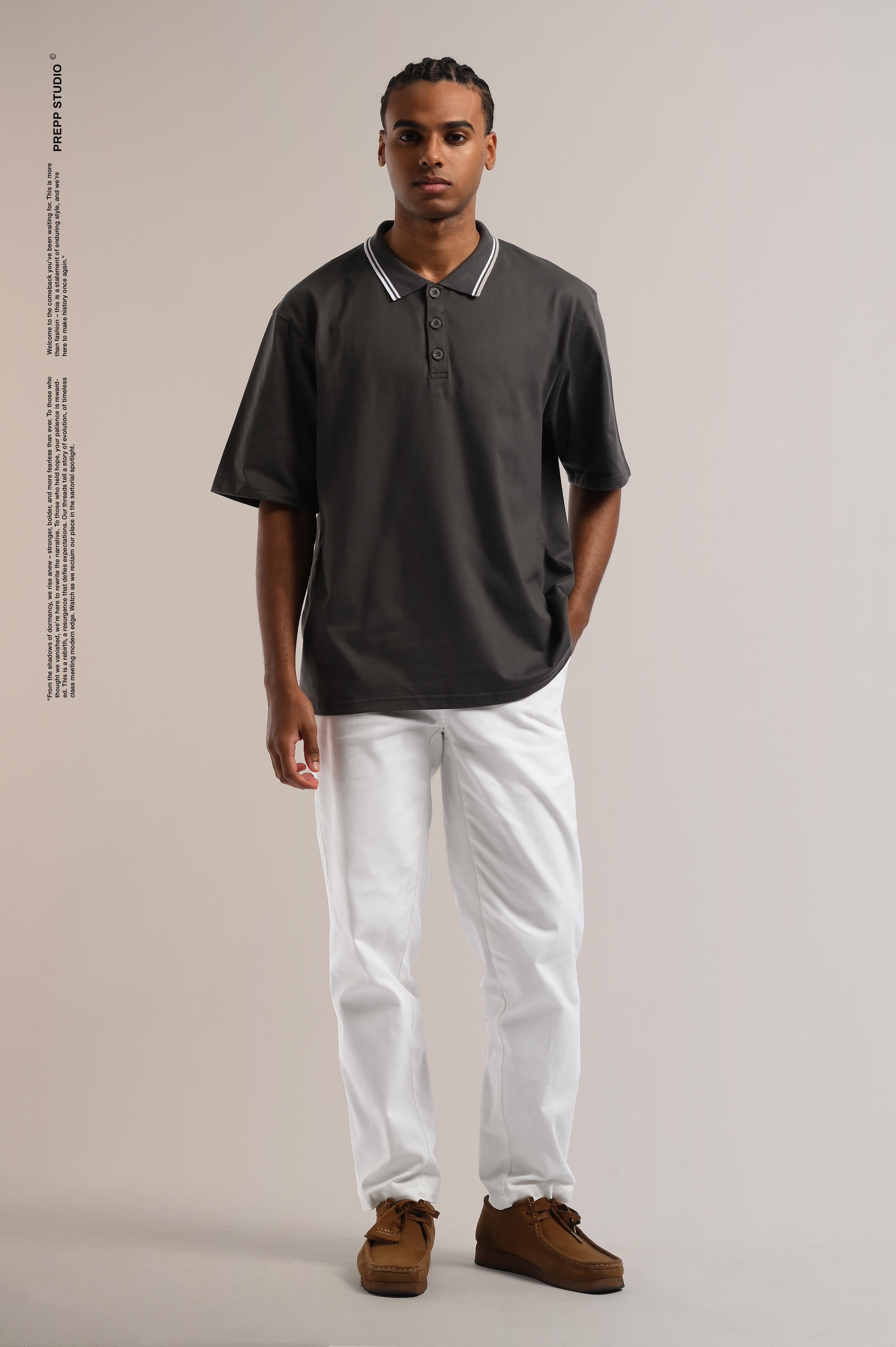 OVERTURE POLO SHIRT CHARCOAL