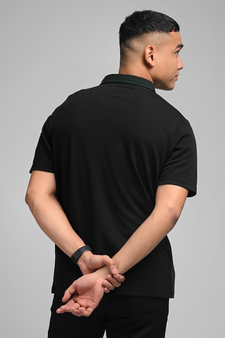 PLBL43-EAZYDRY POLO TWO TONE SYCAMORE BLACK