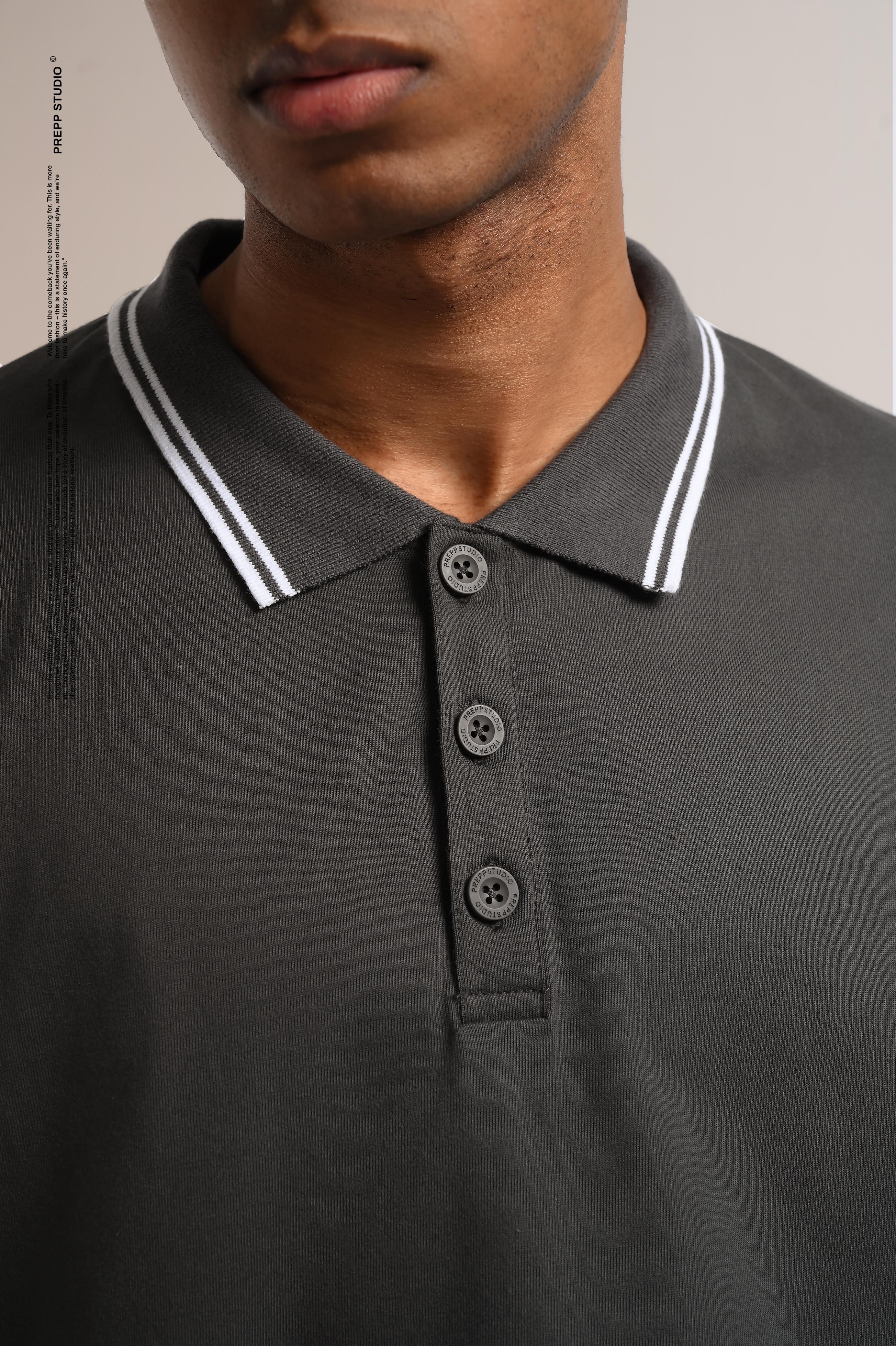 OVERTURE POLO SHIRT CHARCOAL