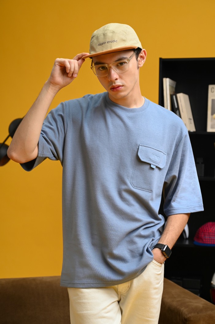 PTDJ63-POCKET OVERSIZED TEES FLINSTONE