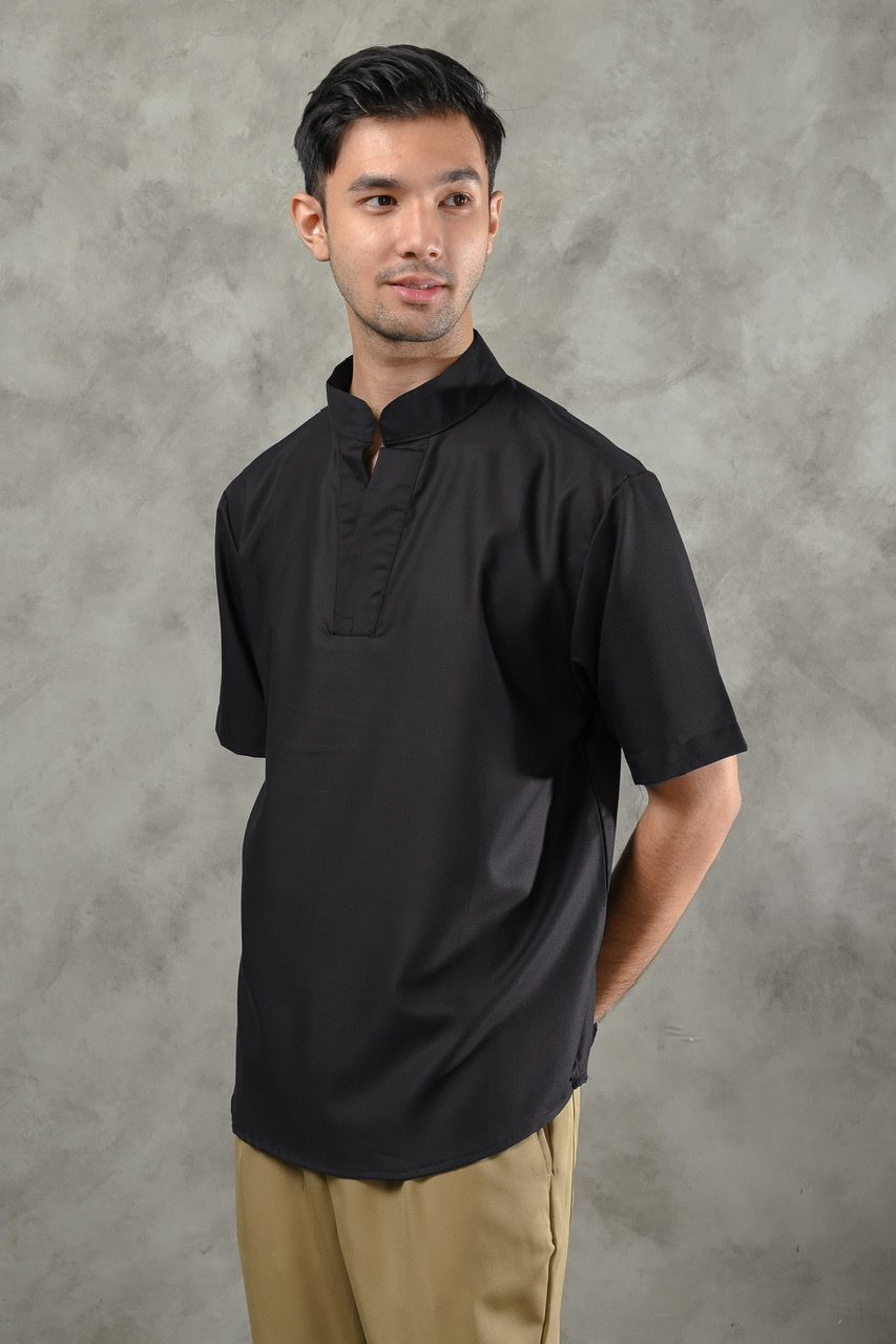 PSDG02-BERGAMO MODEST SHIRT BLACK