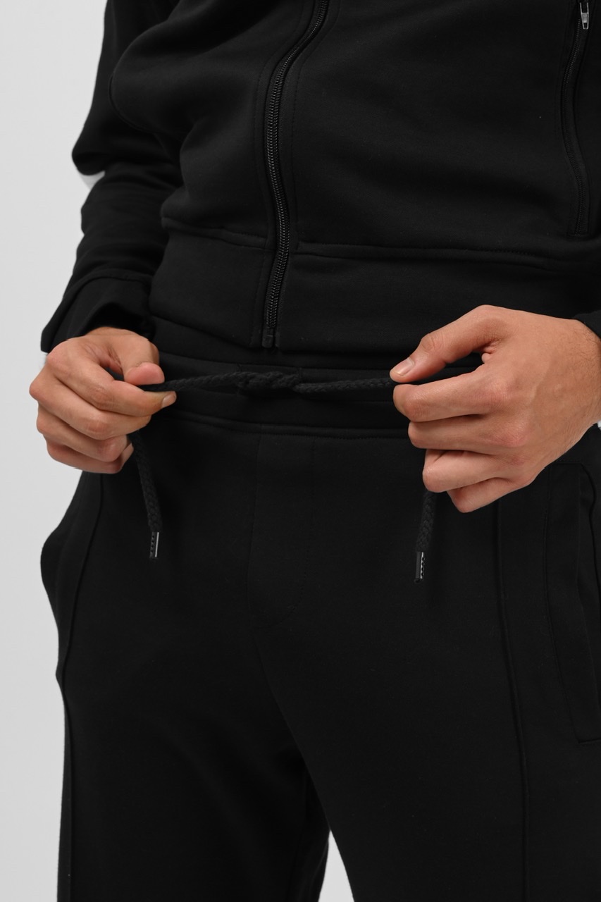 TWEED TRACKPANTS BLACK