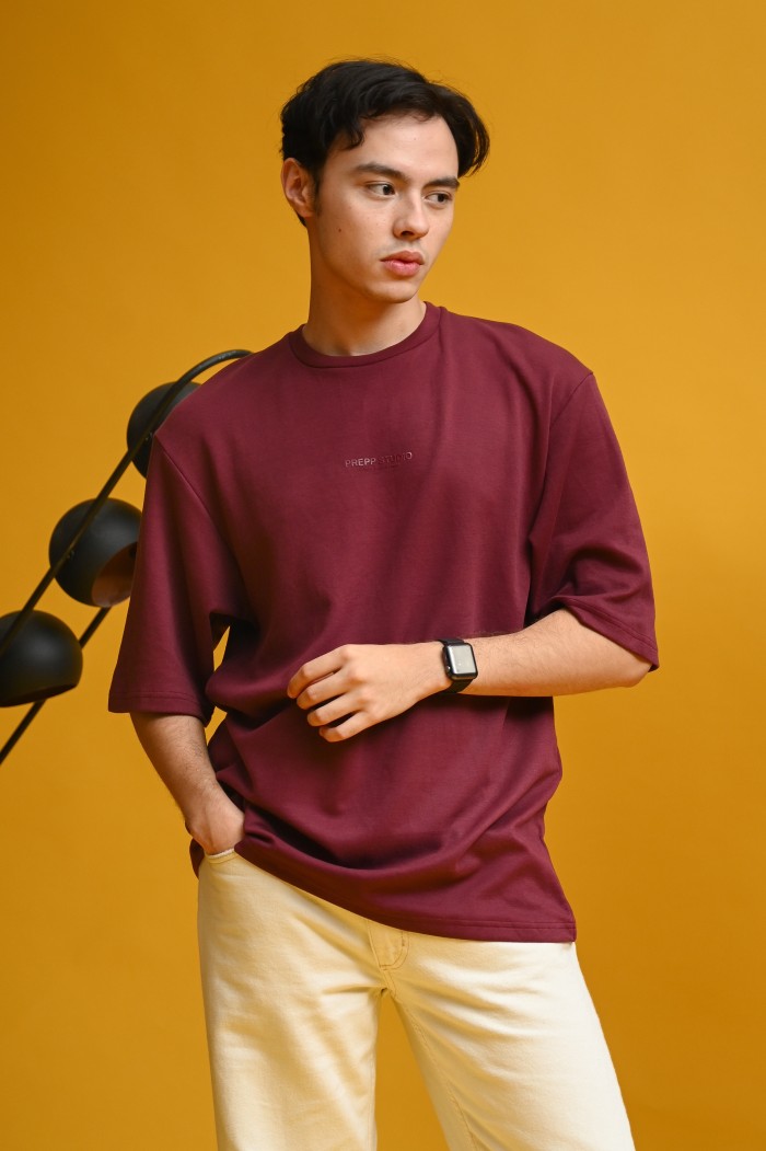 PTDK14-SIGNATURE OVERSIZED TEES MAROON