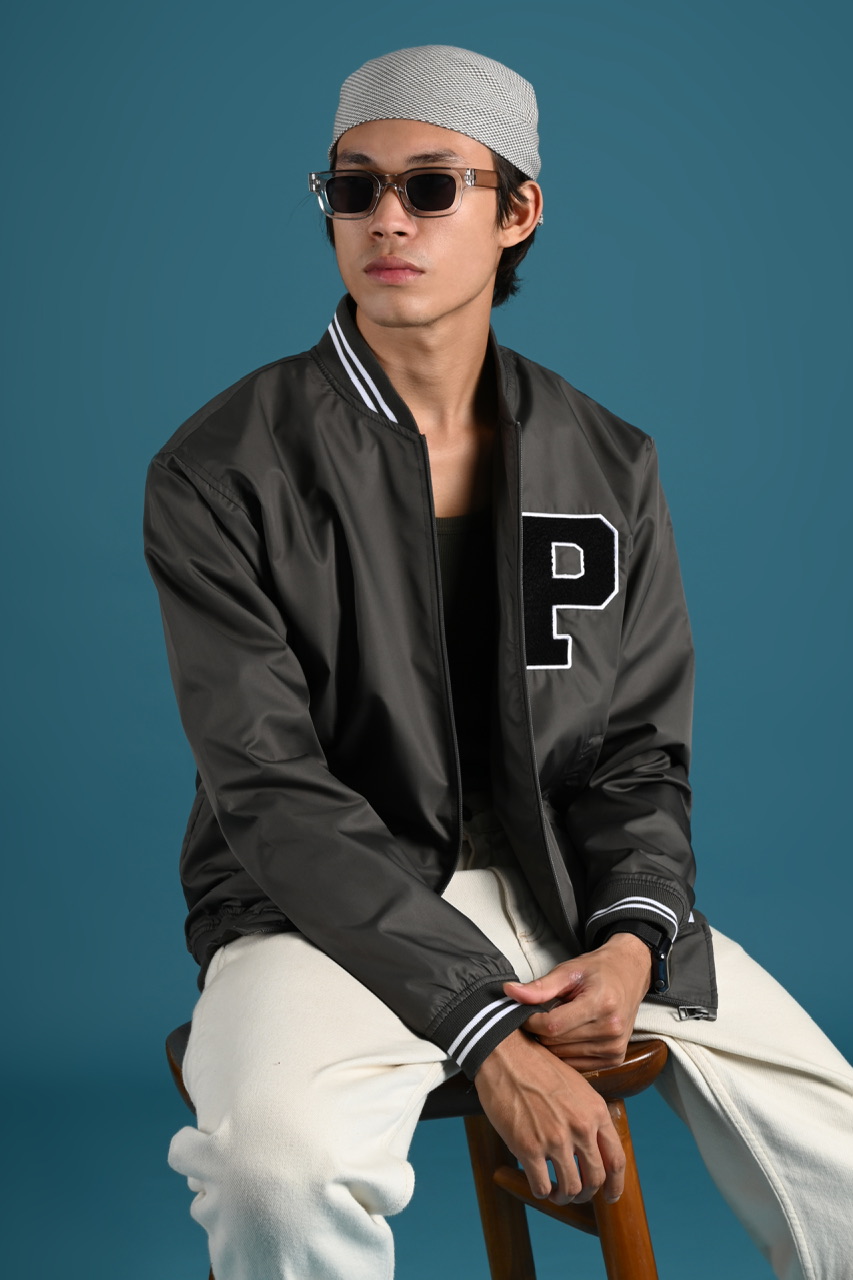 PREPPIES BOMBER JACKET GREY