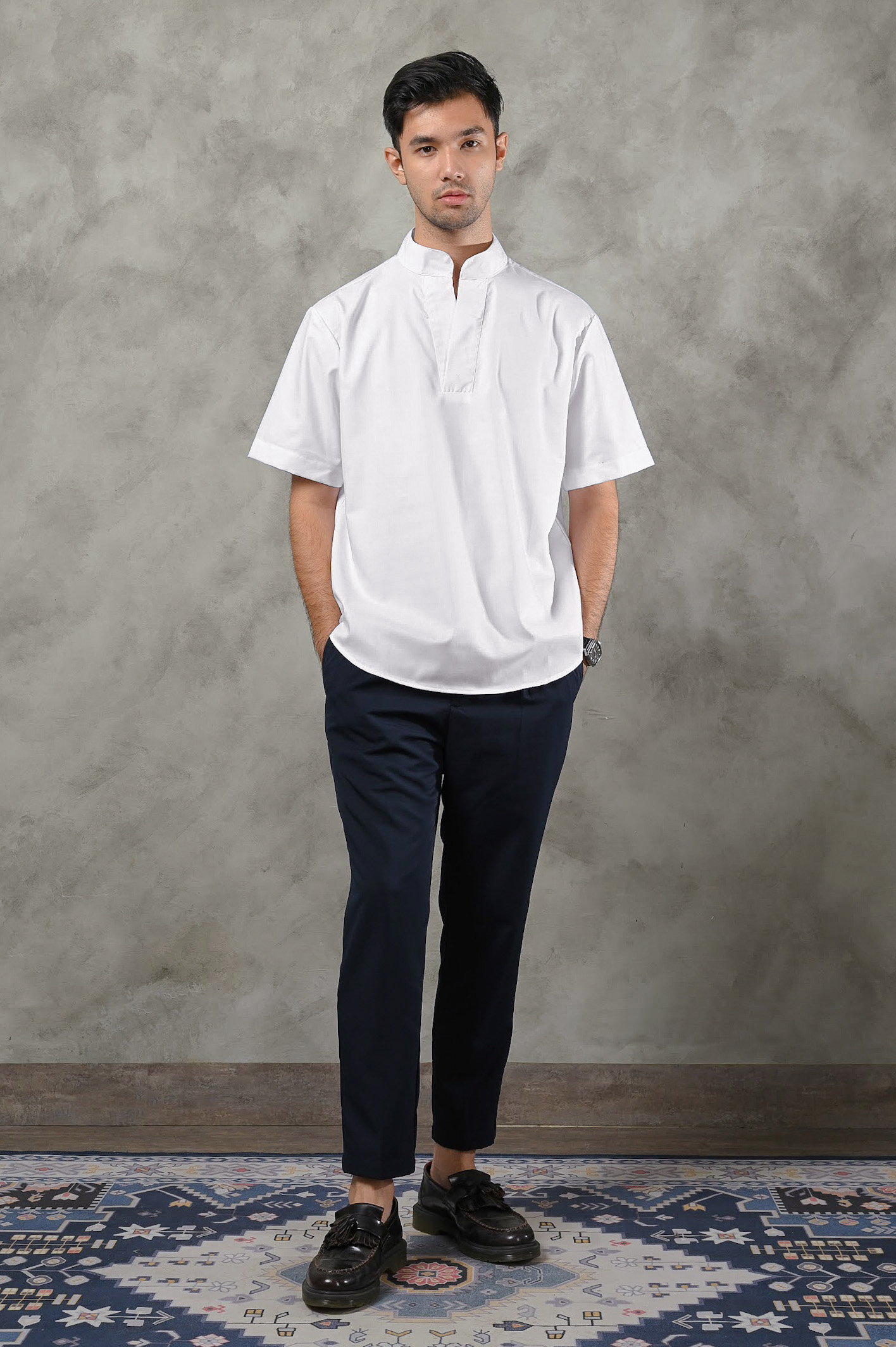PSDG17-BERGAMO MODEST SHIRT WHITE