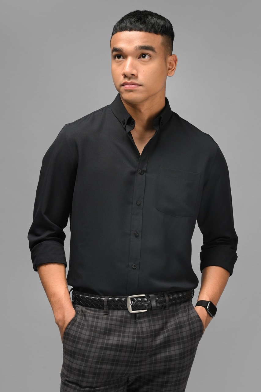 PALTON EXETRE LONG SLEEVE SHIRT BLACK