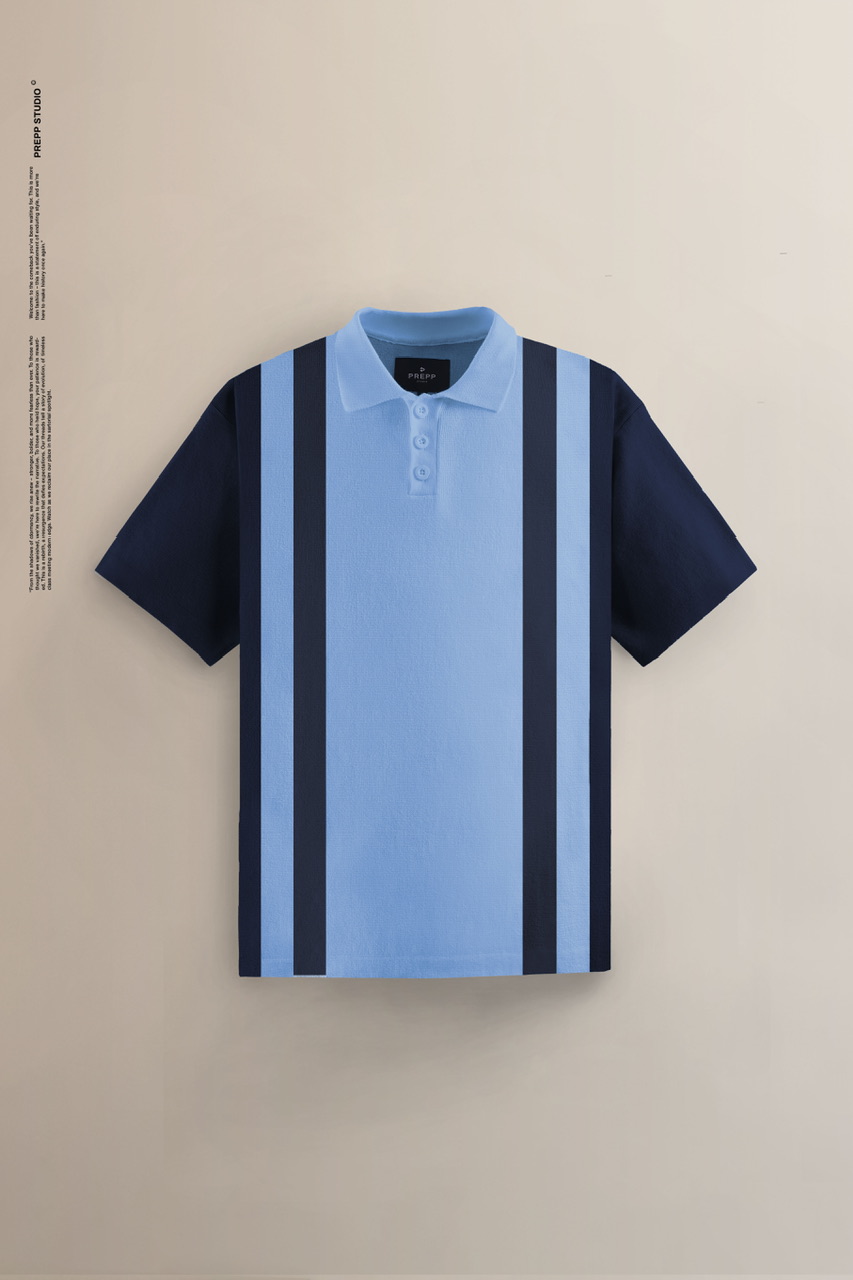 POLO STRIPE SENSE 2 STRIPE NAVY BLUE