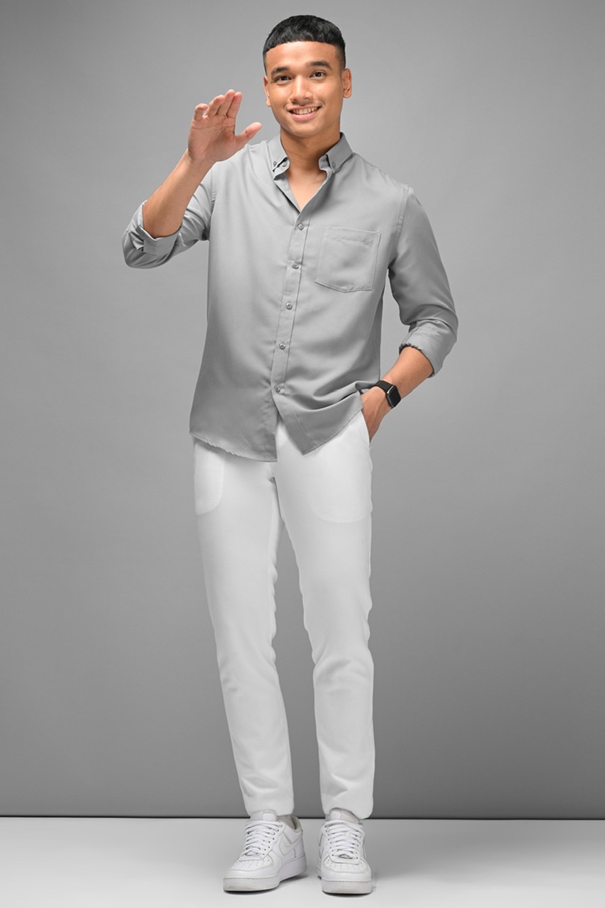 PALTON EXETRE LONG SLEEVE SHIRT GREY